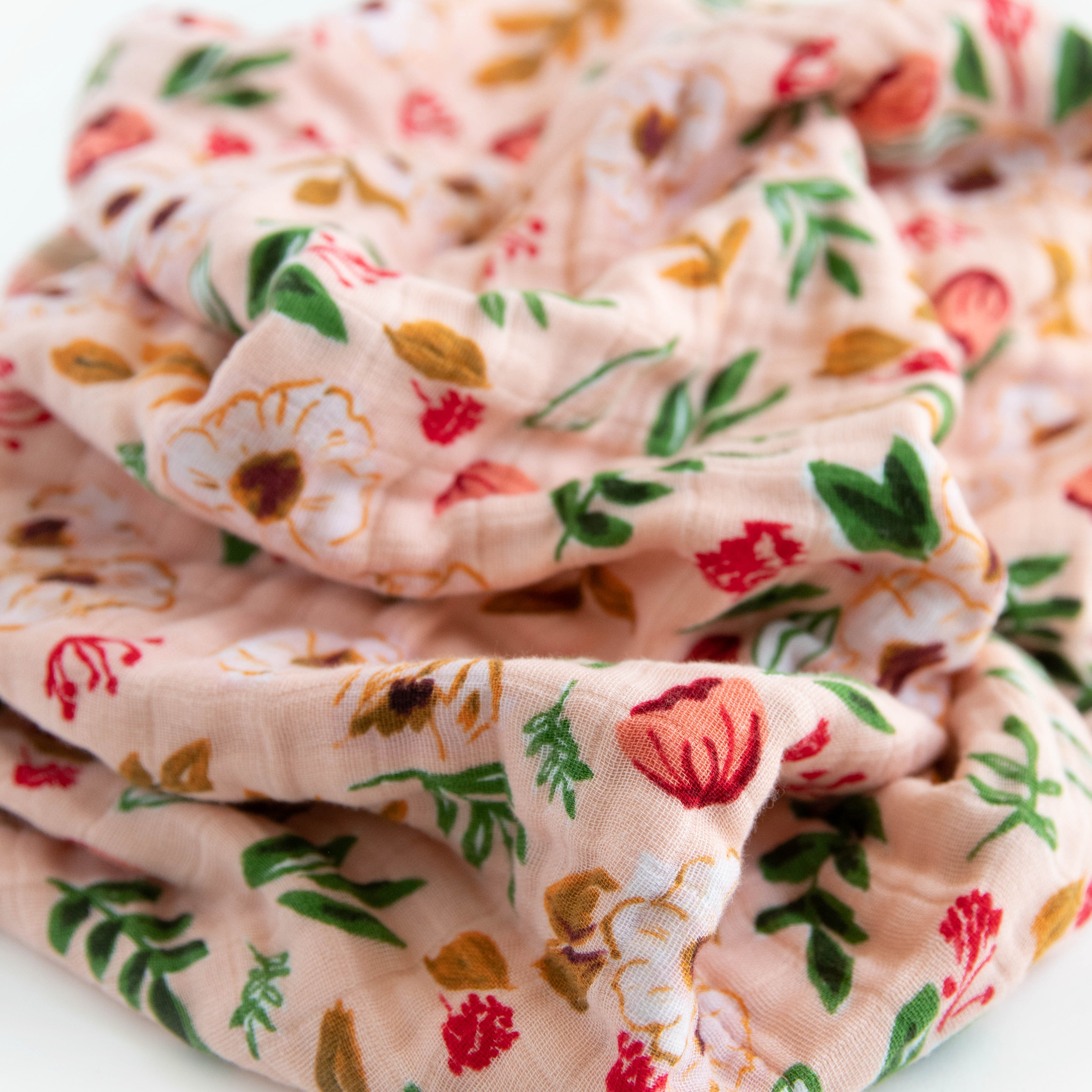 Original Cotton Muslin Quilt - Vintage Floral