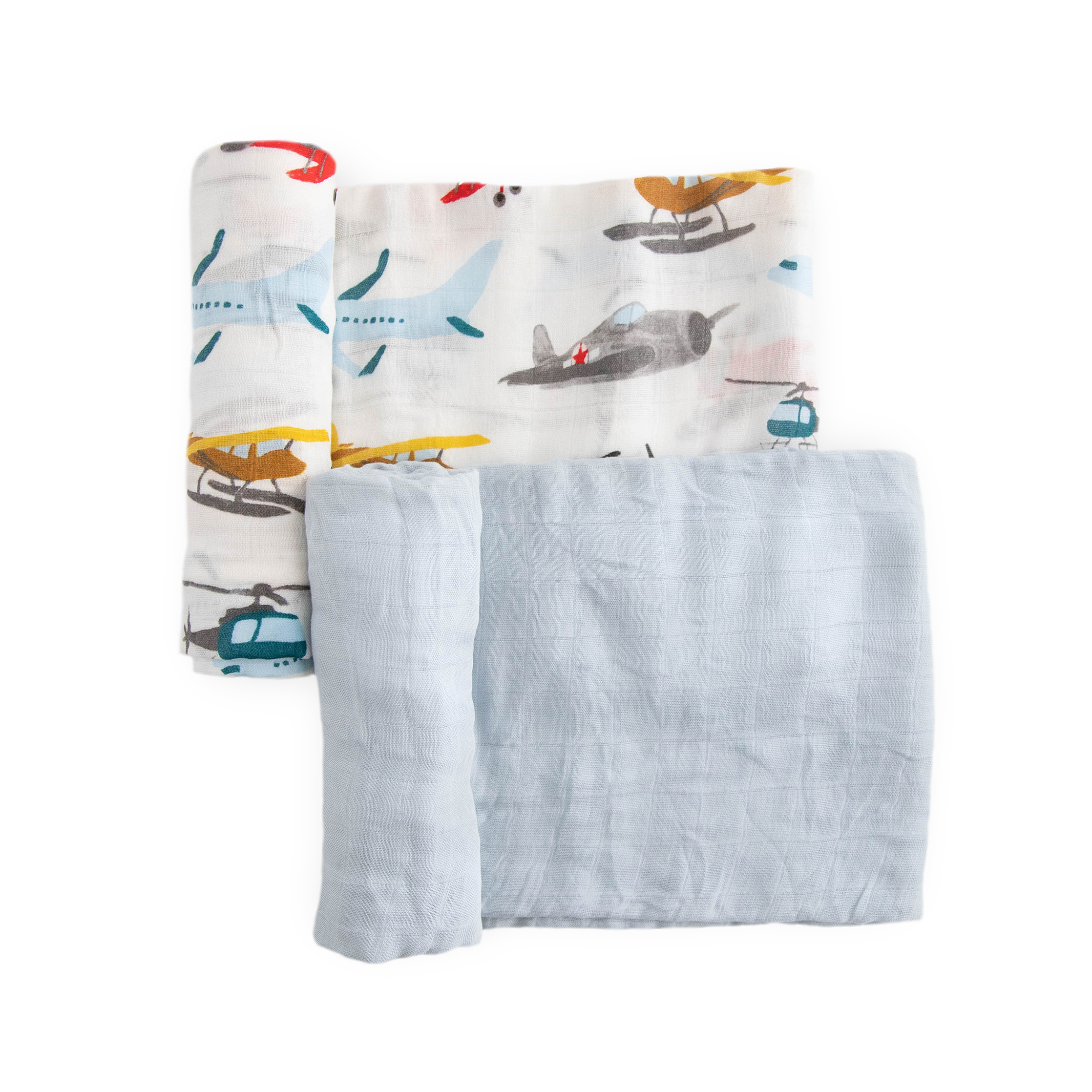 Deluxe Muslin Swaddle Blanket 2 Pack - Air Show