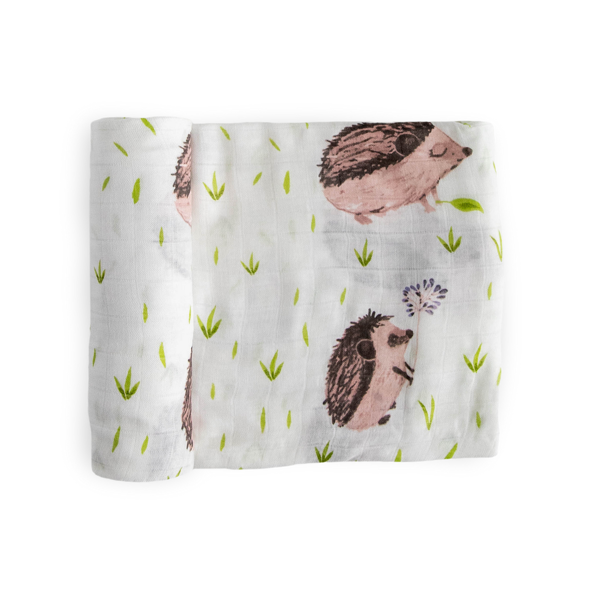 Deluxe Muslin Rayon From Bamboo Swaddle Baby Blanket Hedgehog