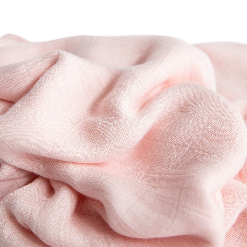 Bamboo Swaddle Blankets | Deluxe Blush Muslin Swaddle | Little Unicorn USA