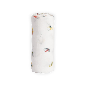 Deluxe Muslin Rayon From Bamboo Swaddle Baby Blanket - Gone Fishing ...