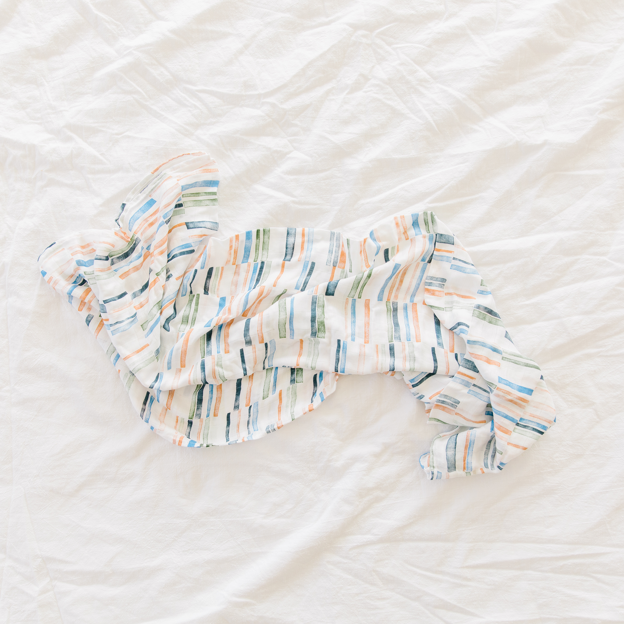 Deluxe Muslin Swaddle Blanket - Weston Stripe