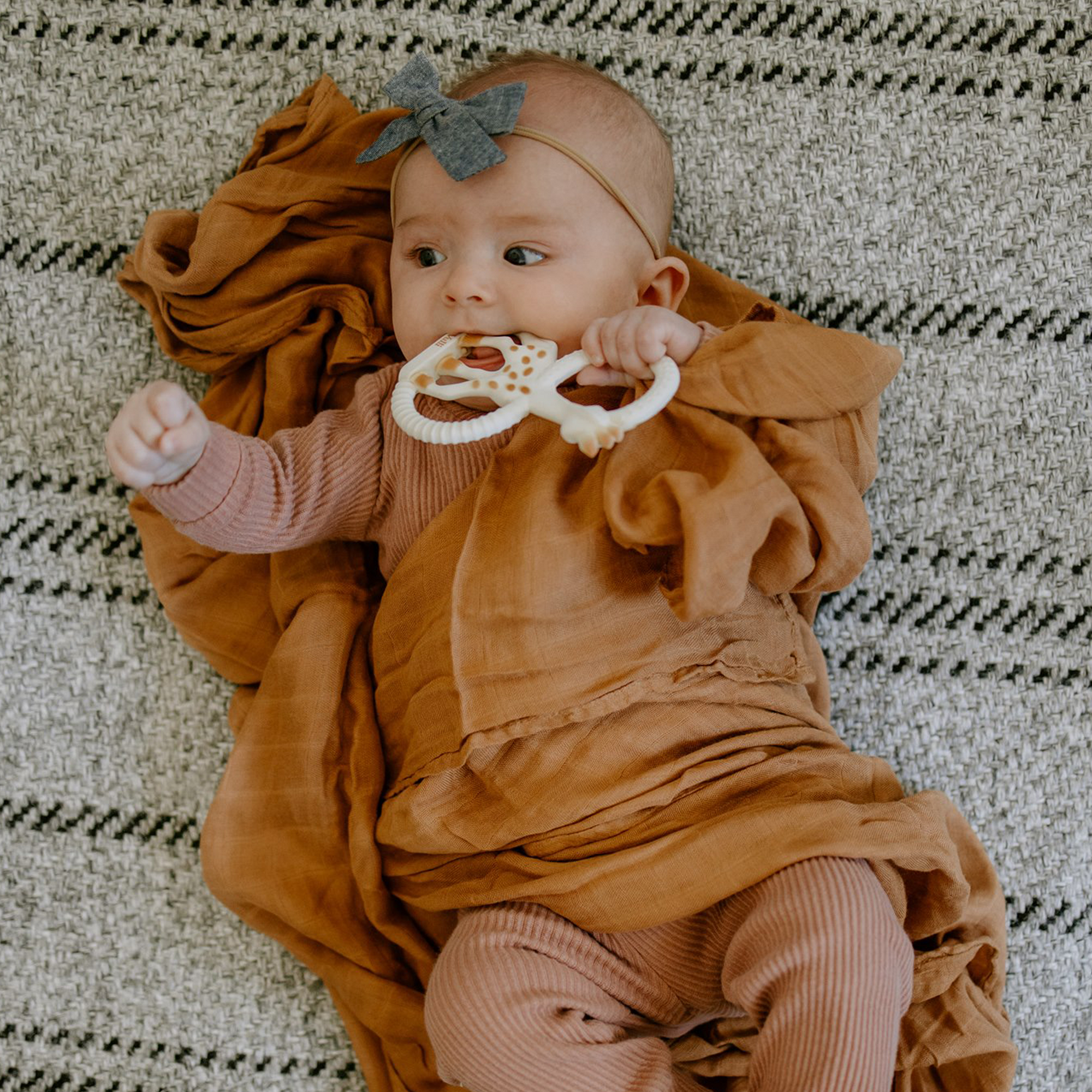 Deluxe Muslin Swaddle Blanket - Caramel