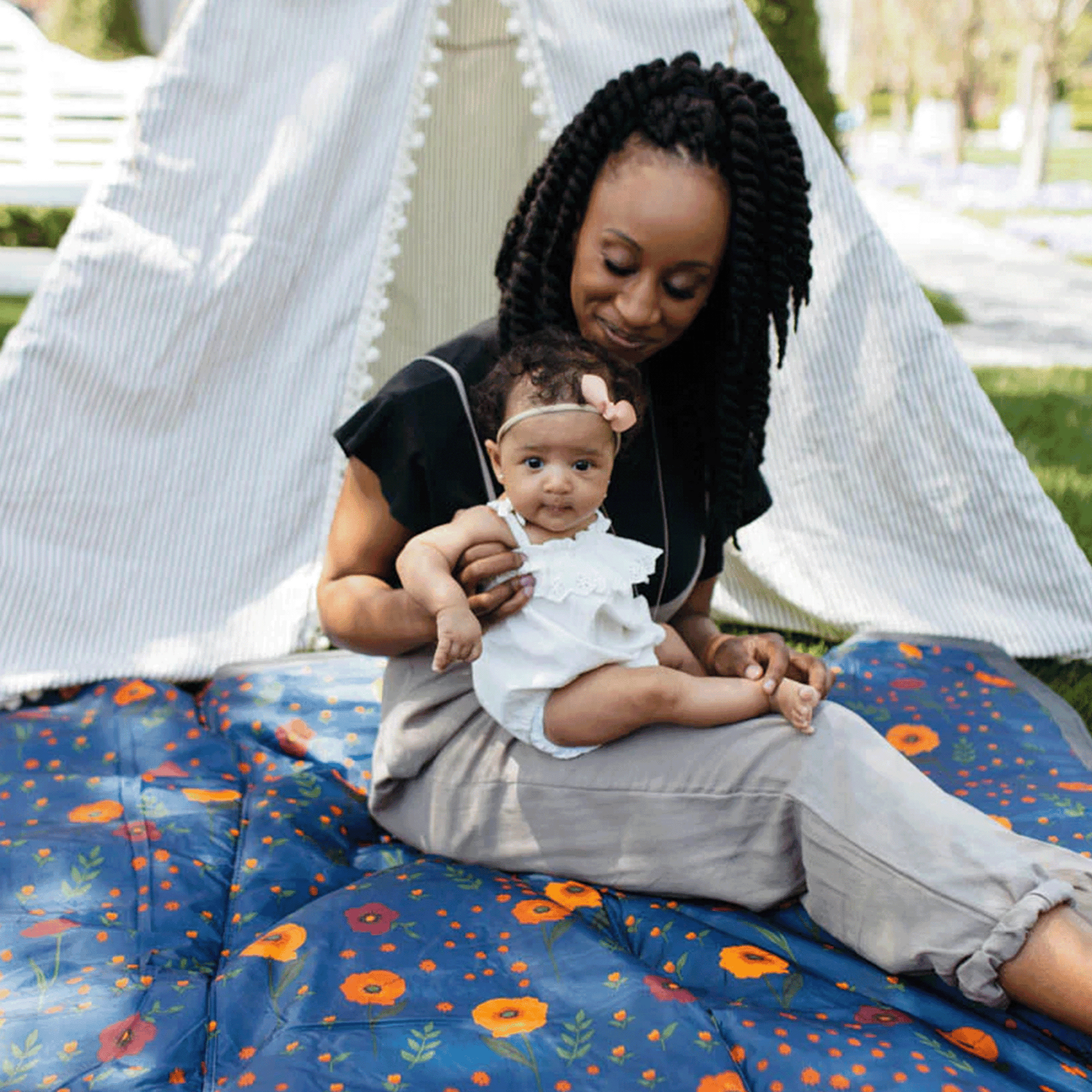 Outdoor Blanket - Midnight Poppy