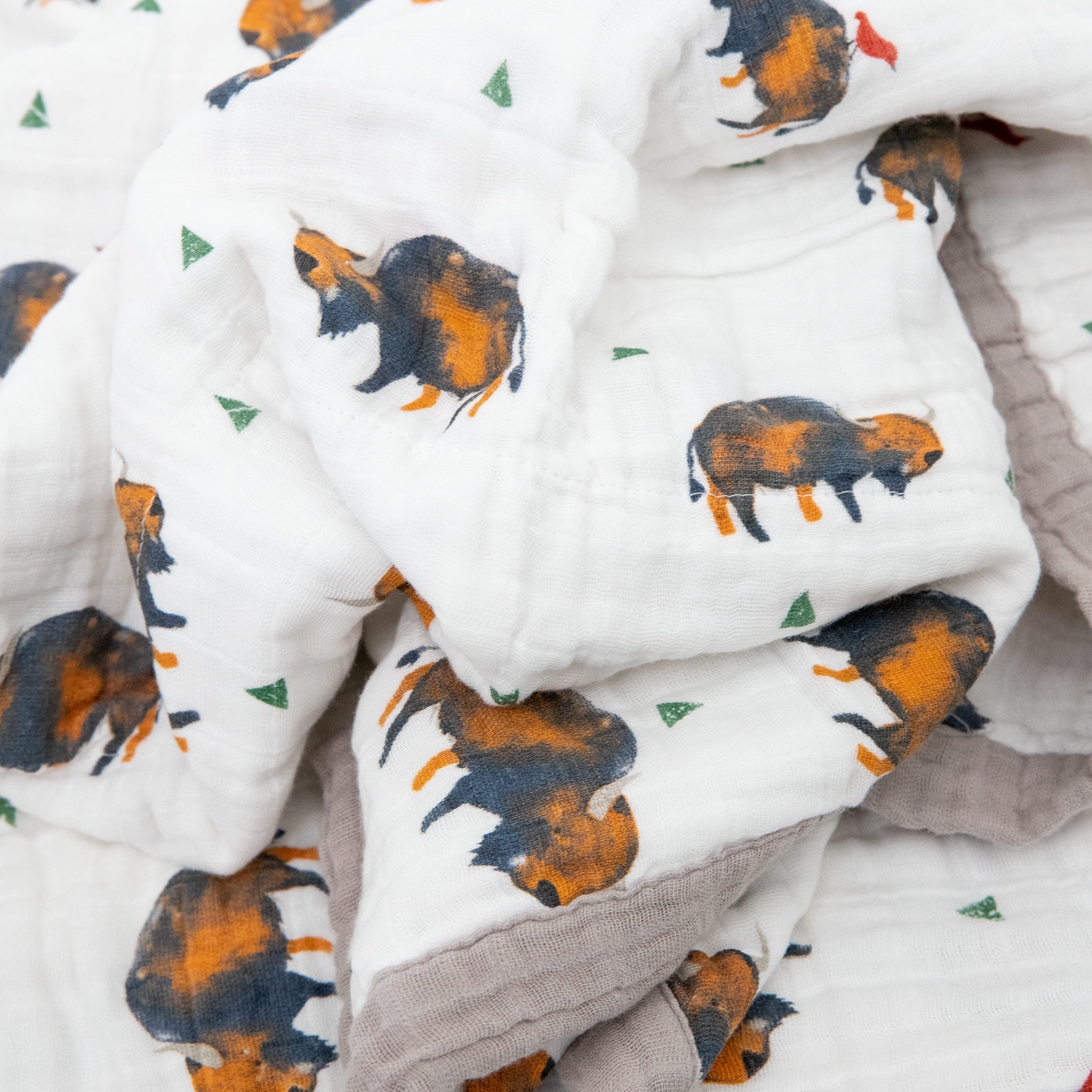 Cotton Muslin Throw Blanket - Bison – Little Unicorn USA