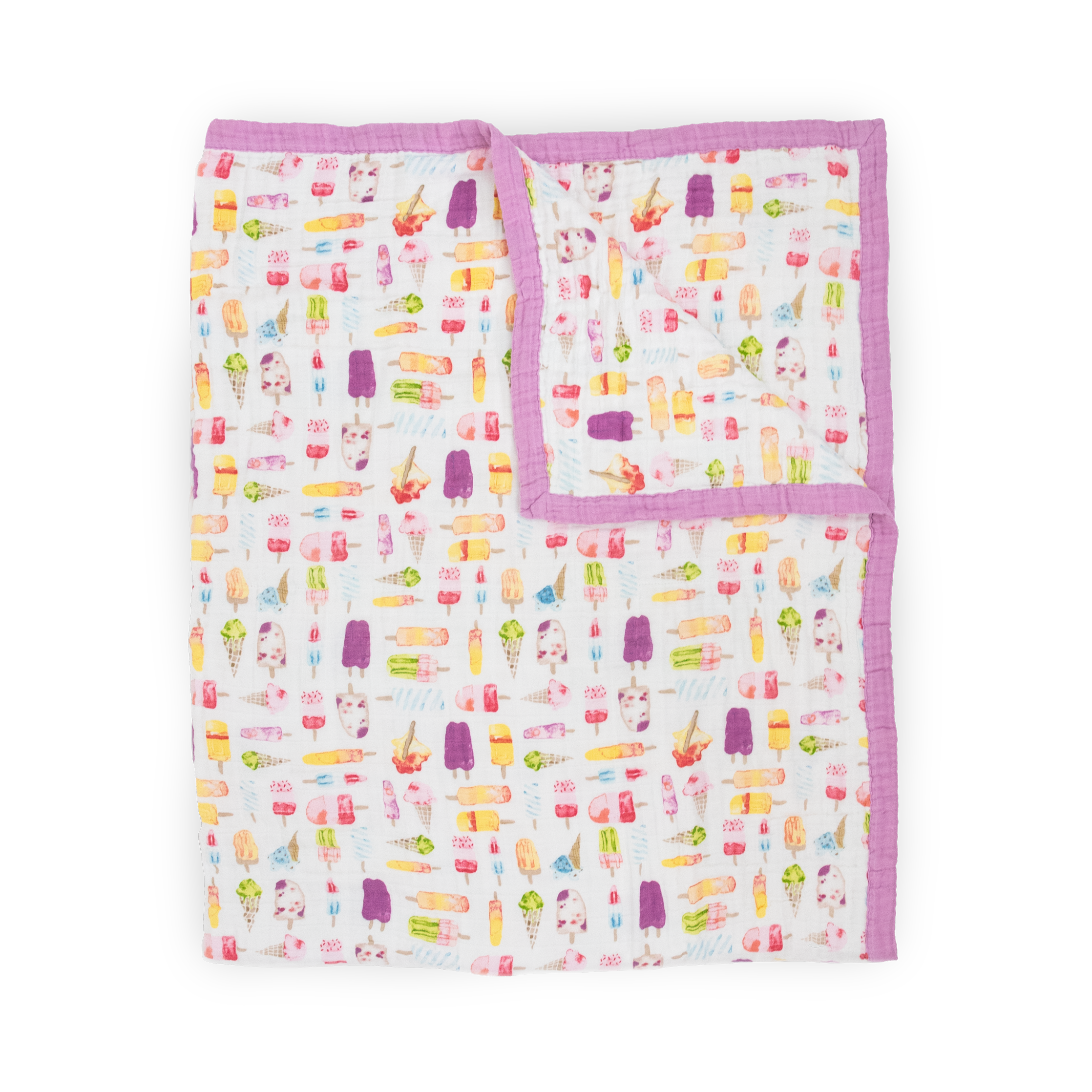 Cotton Muslin Quilted Throw - Brain Freeze