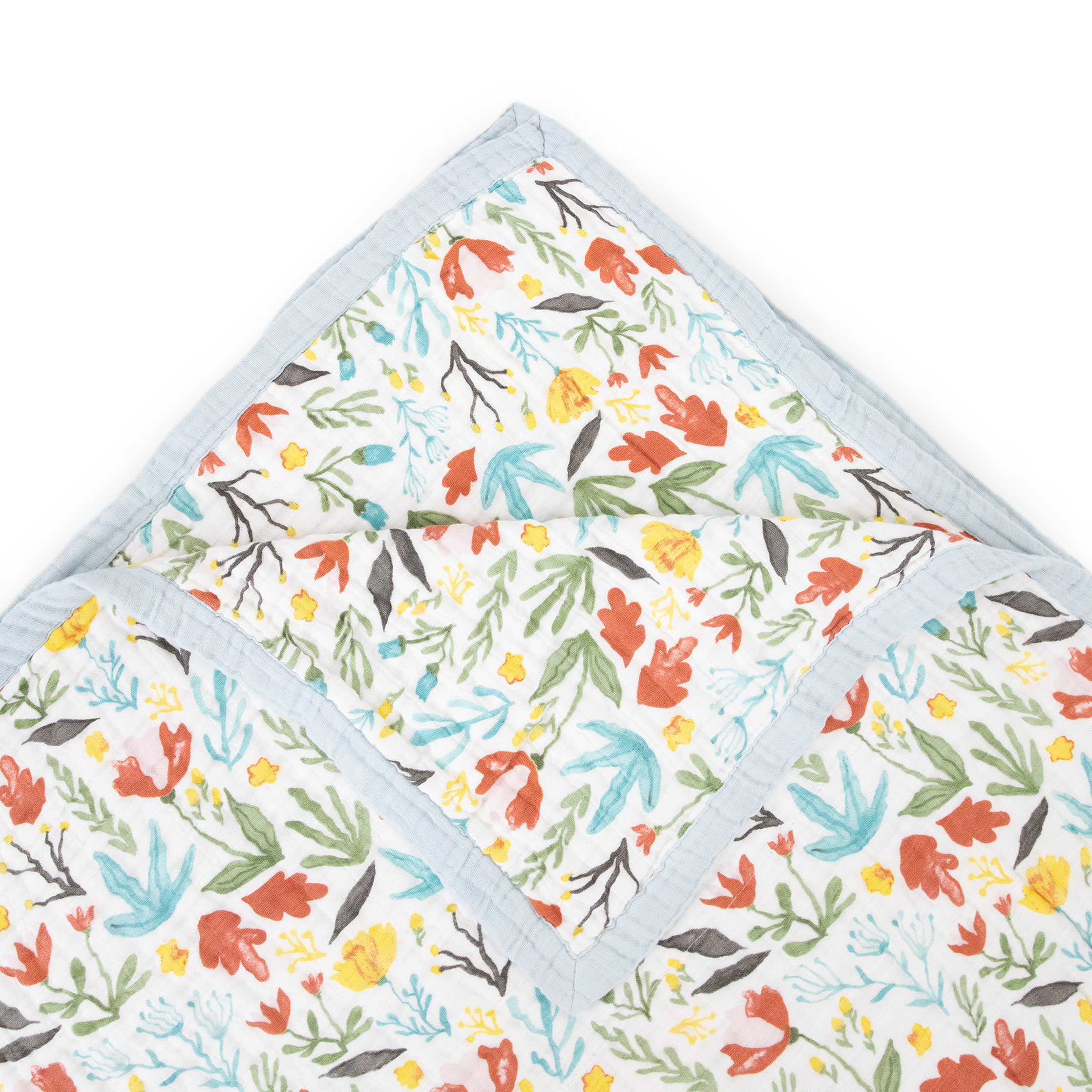 Cotton Muslin Quilted Throw - Meadow
