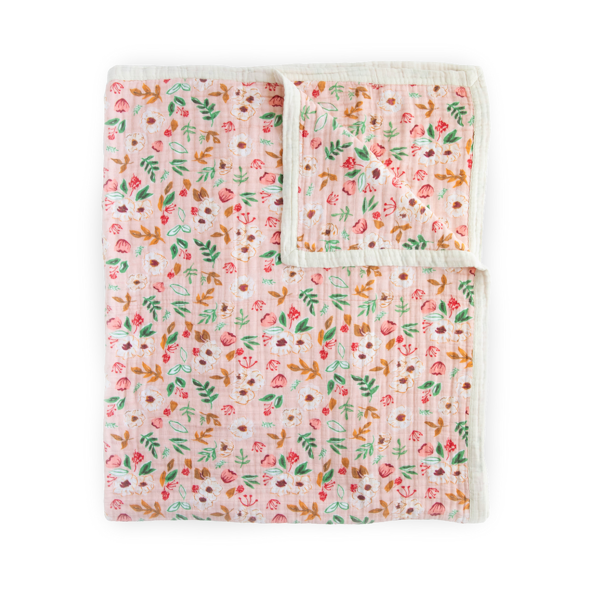 Cotton Muslin Quilted Throw - Vintage Floral – Little Unicorn USA