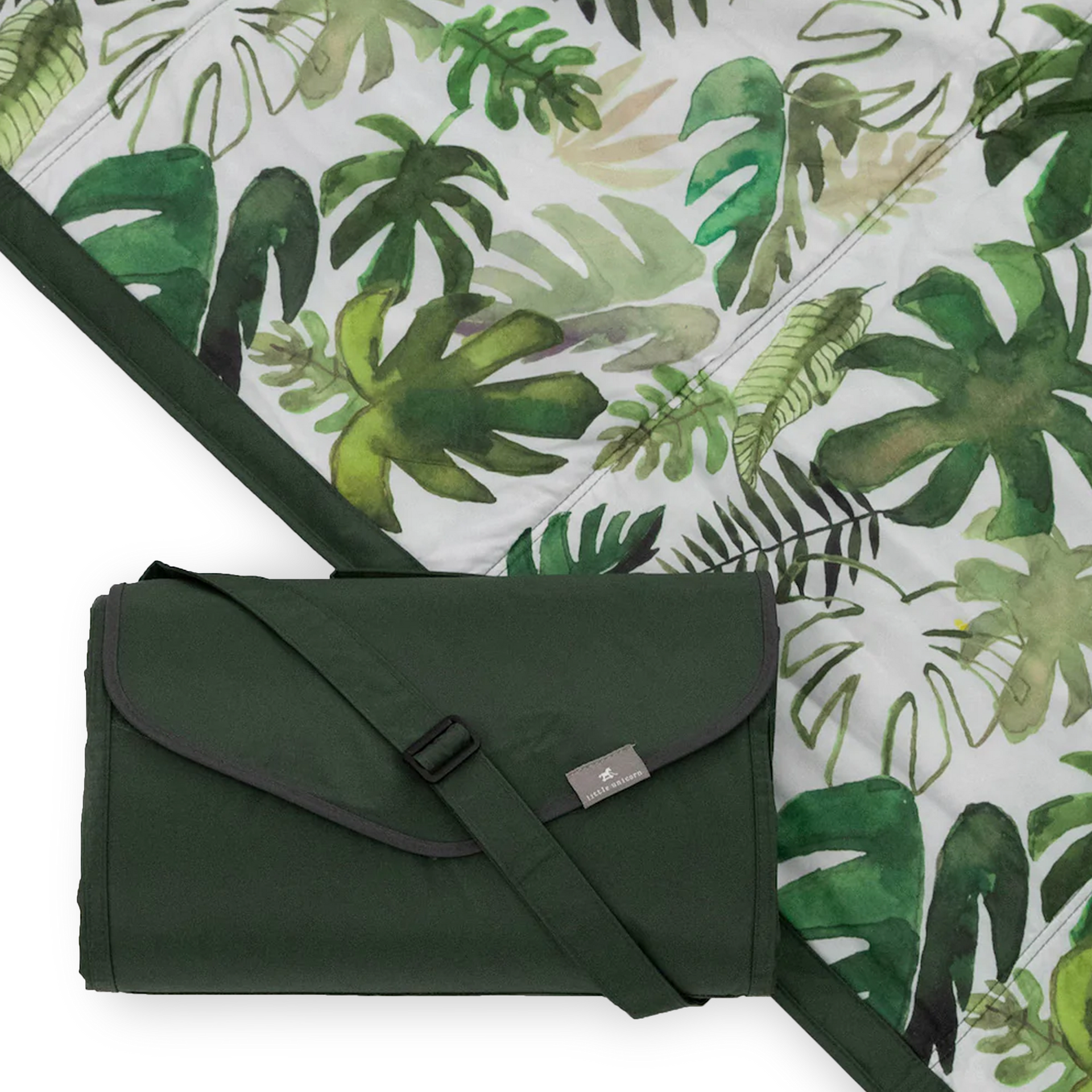 アウトドア寝具 BYCRUISE JACQUARD BLANKET Tropical Leaf Blanket | Outdoor Picnic & Play Blanket | Little