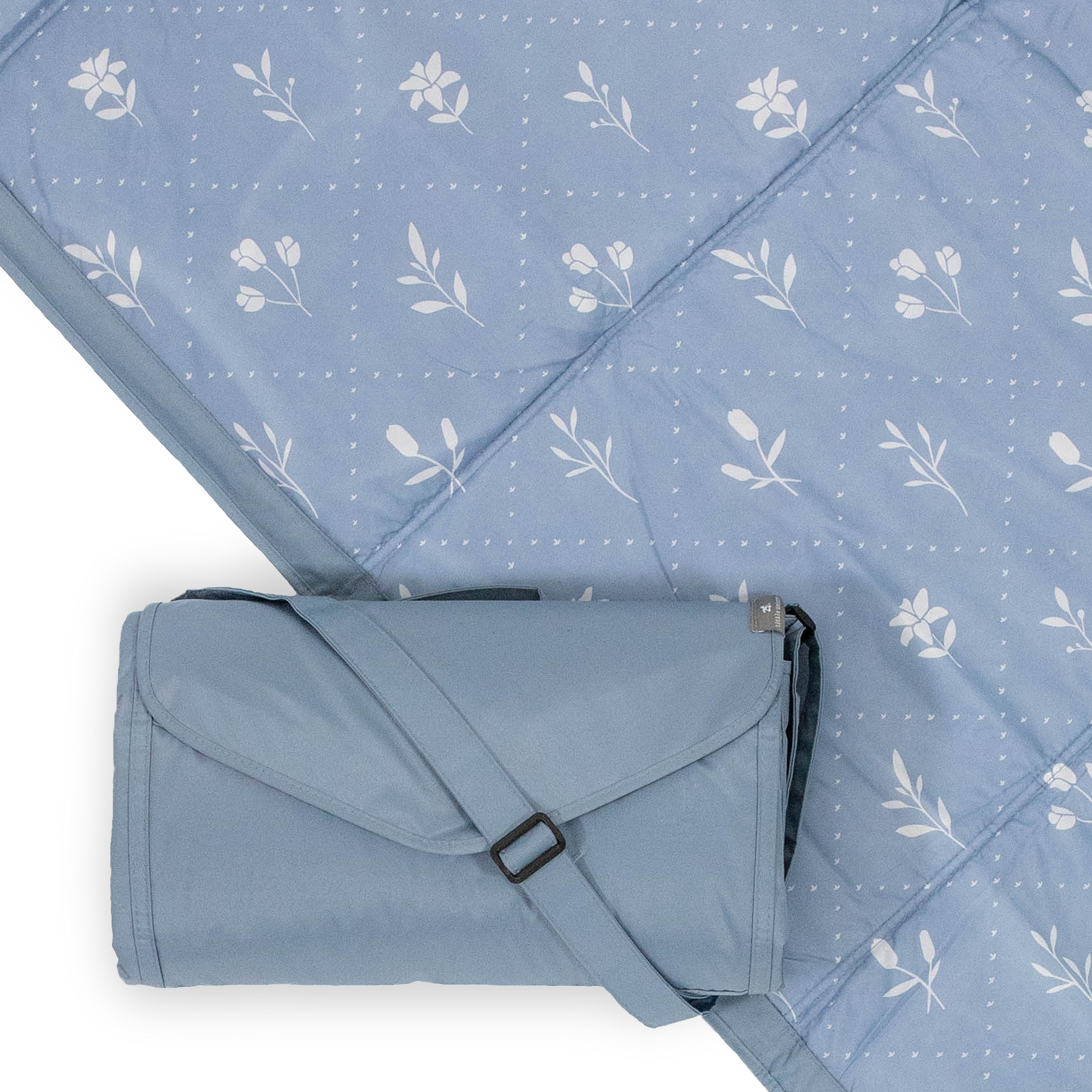 Outdoor Blanket - Blue Floral Patch