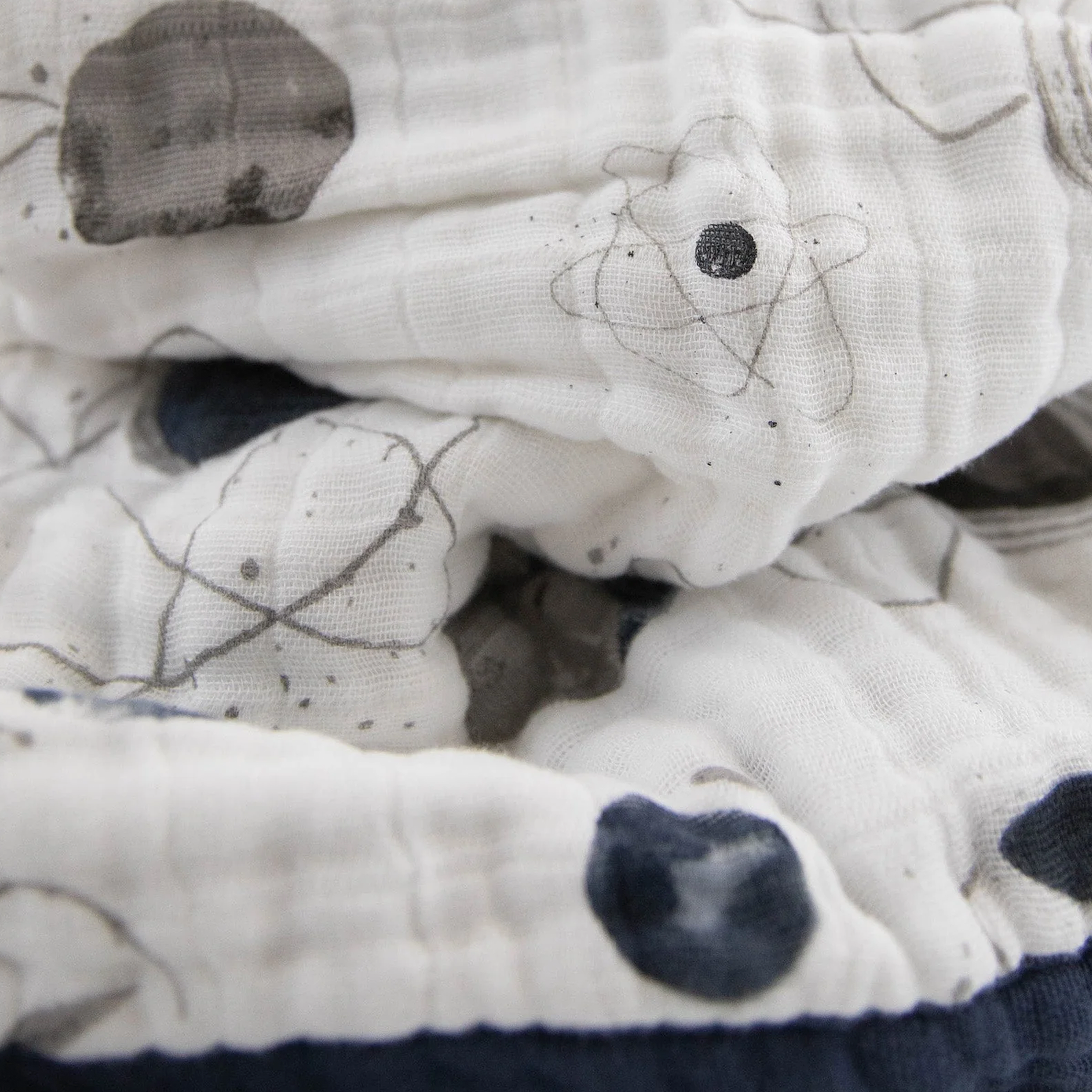 Cotton Muslin Baby Quilt - Planetary
