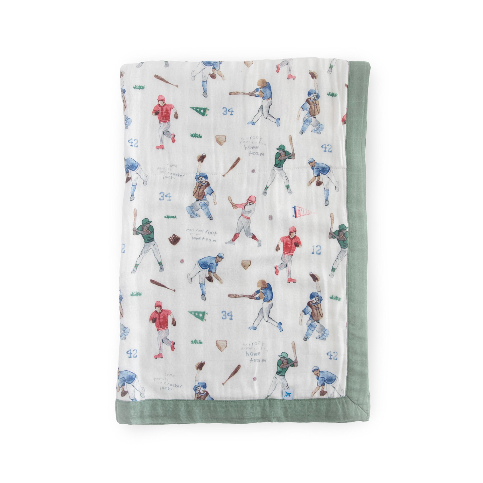 Deluxe Muslin Baby Quilt - Home Run