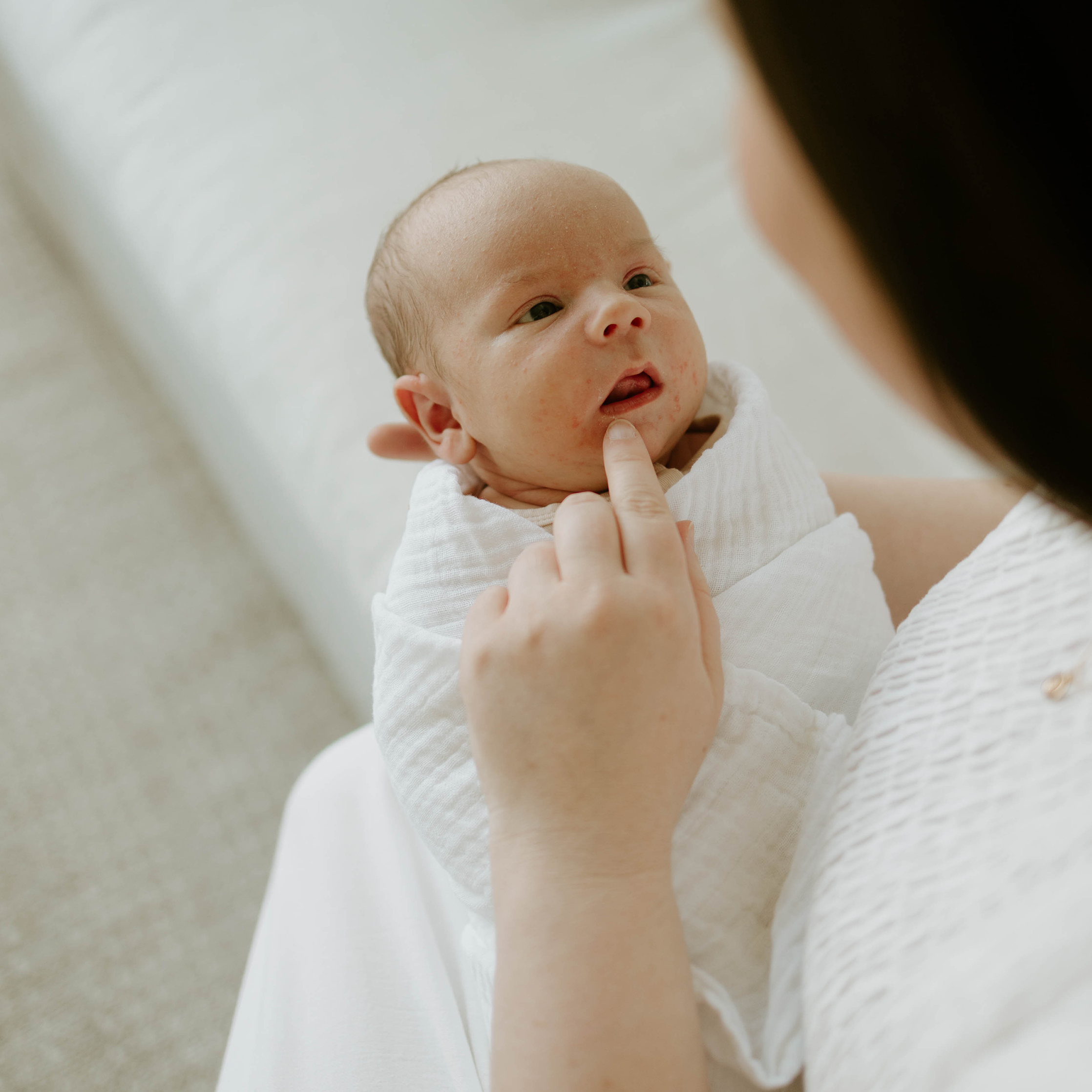 White 2024 newborn swaddle