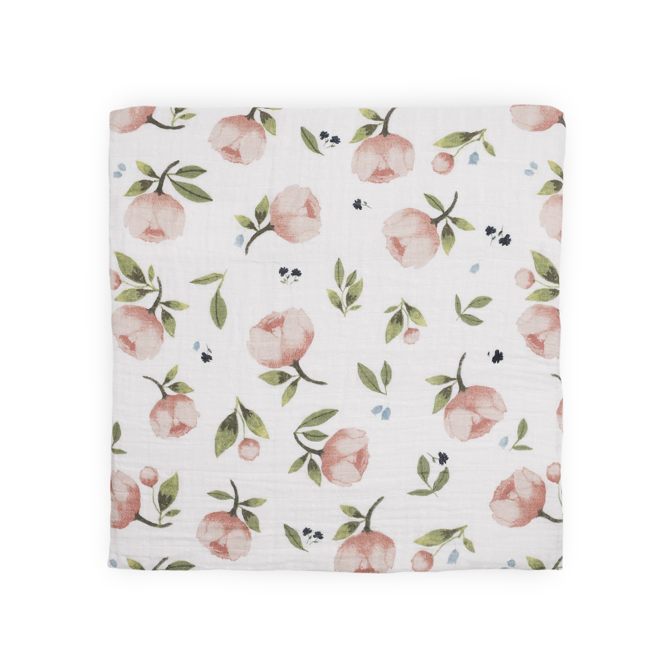 Organic Cotton Muslin Swaddle Blanket - Watercolor Floret