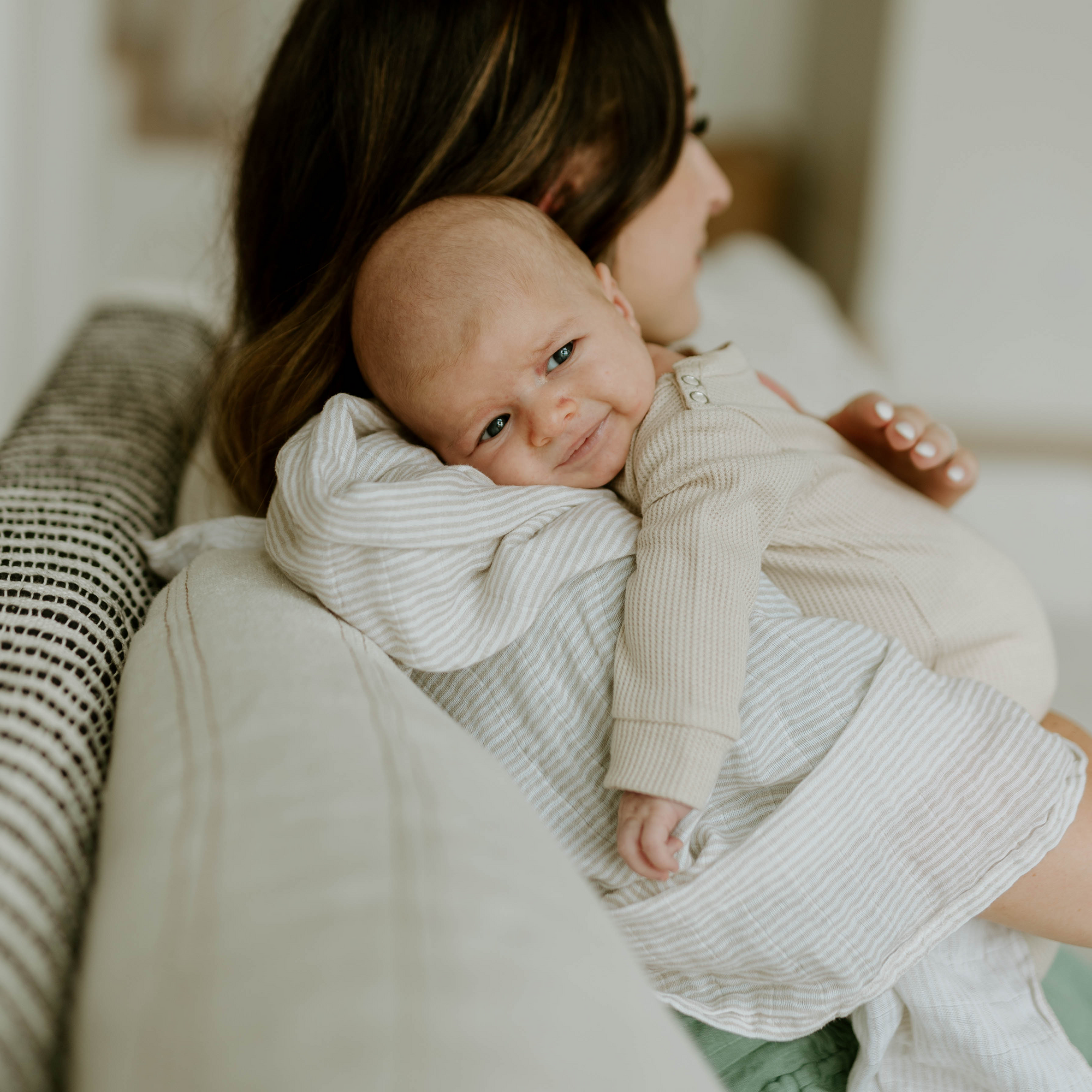 Organic Cotton Muslin Swaddle Blanket 2 Pack - Pewter Planes