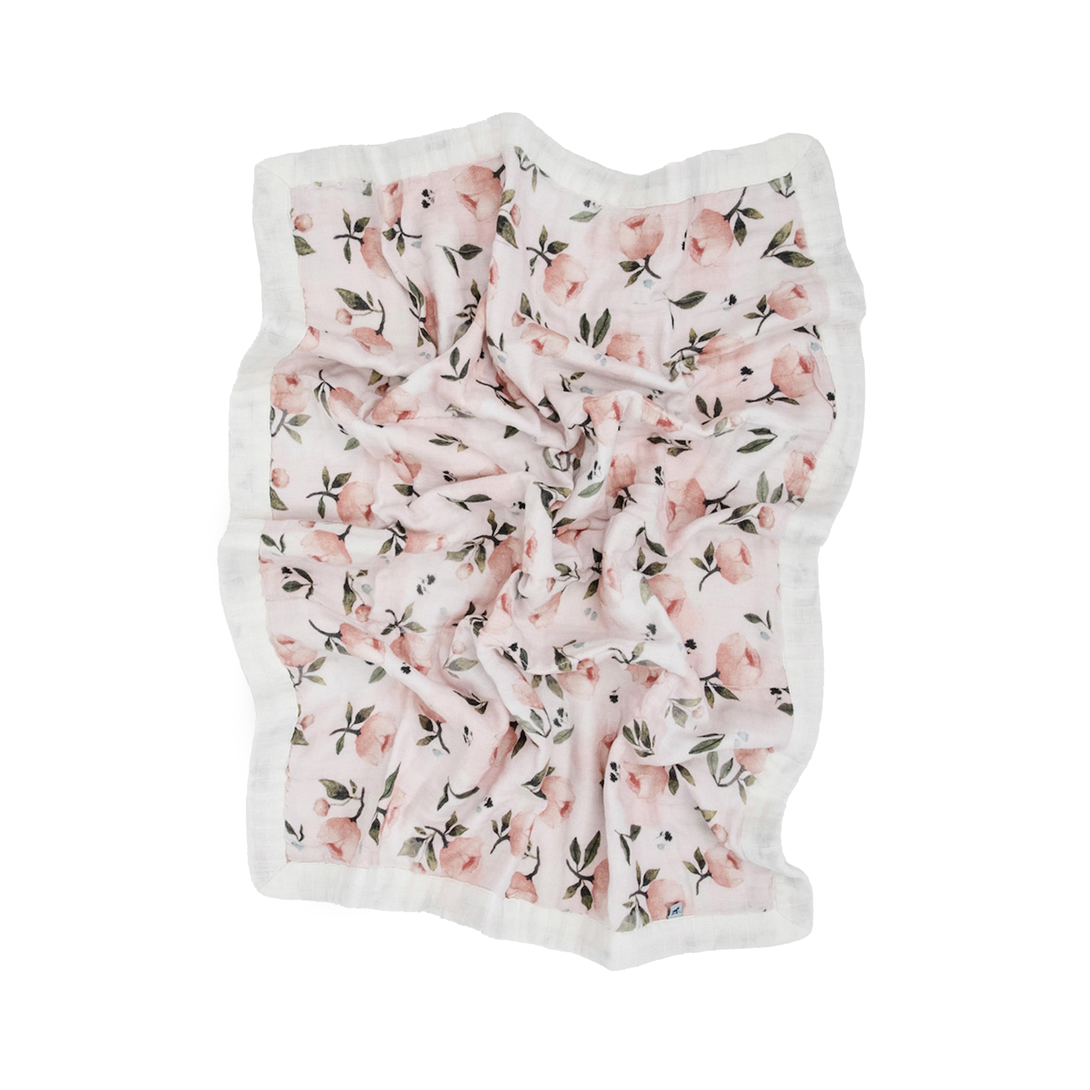 Organic Cotton Muslin Baby Quilt - Watercolor Floret 2