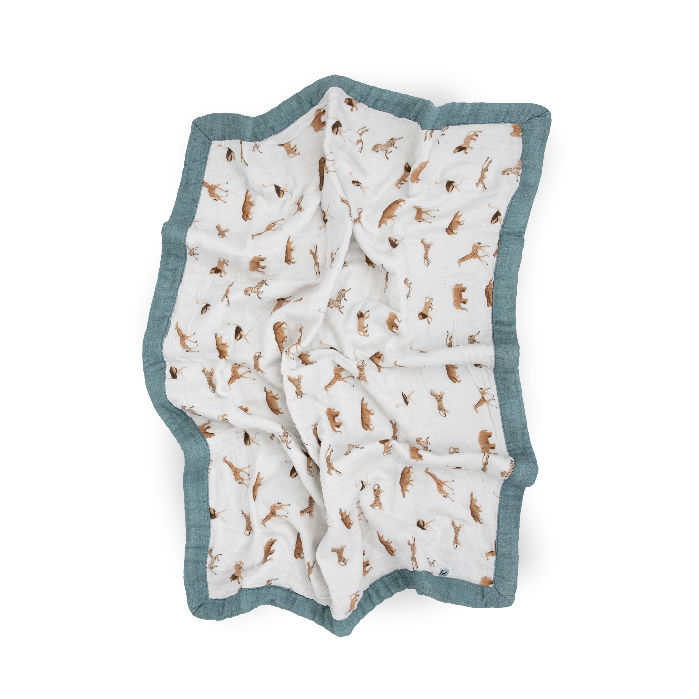 Organic Cotton Muslin Baby Quilt - Animal Crackers