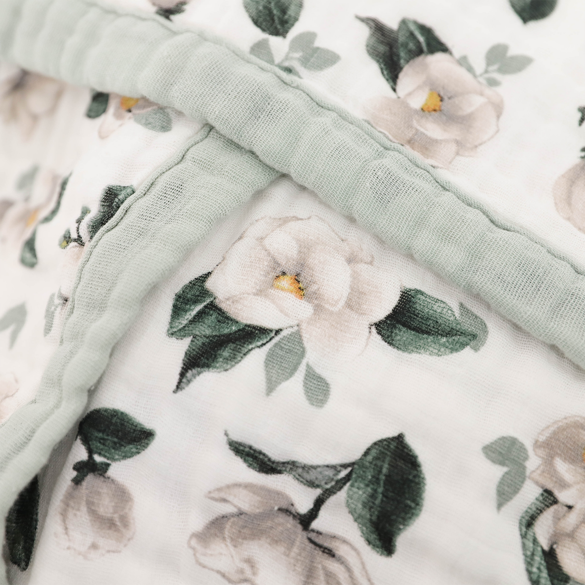 Organic Cotton Muslin Baby Quilt - Magnolia