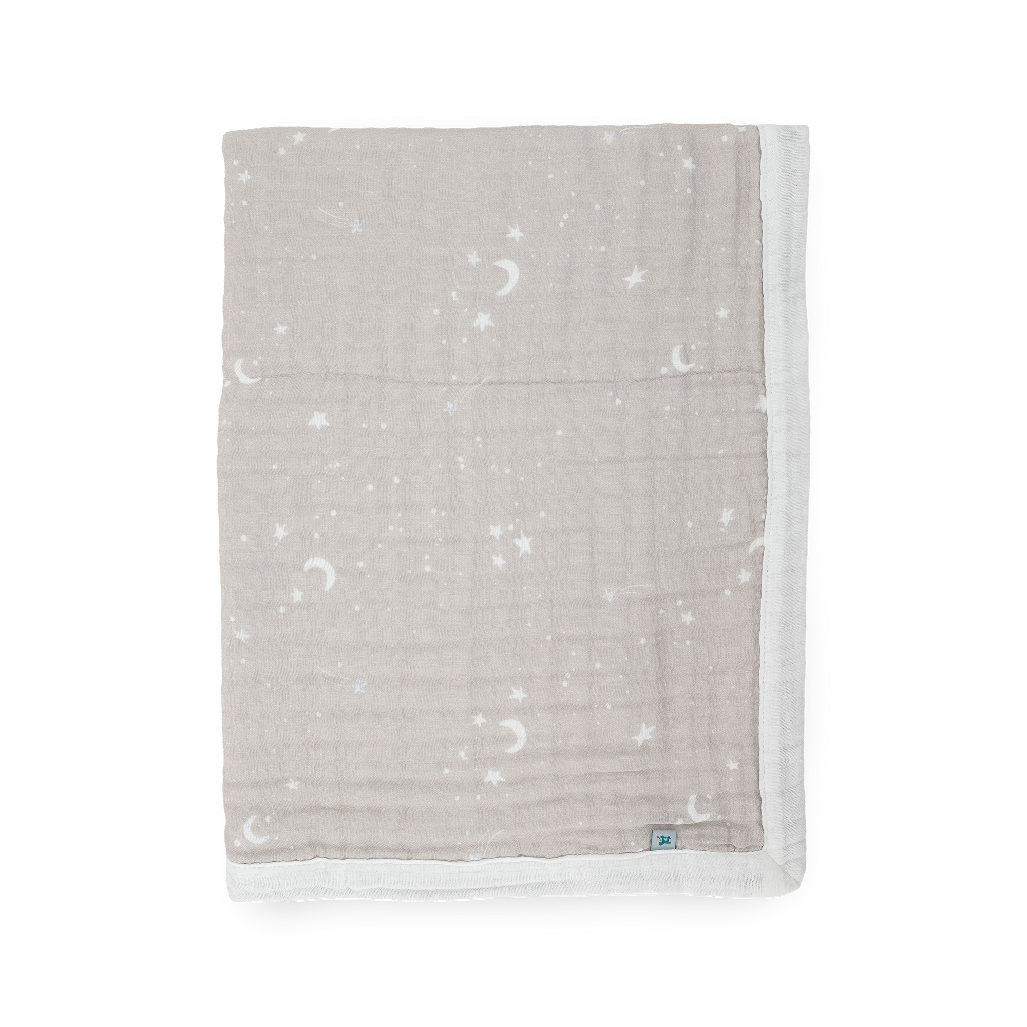 Organic Cotton Muslin Baby Quilt - Moon Dust