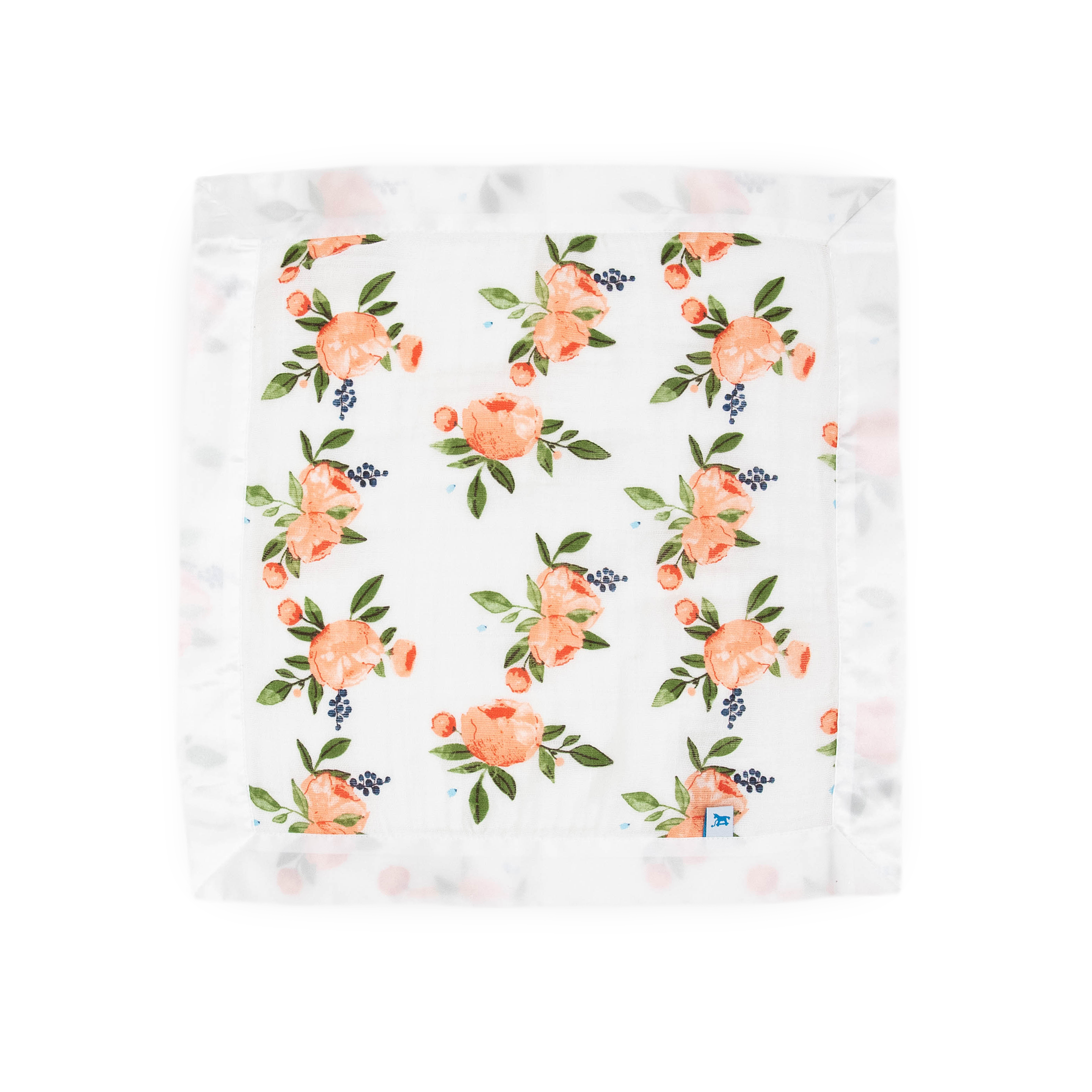 Cotton Muslin Security Blanket 3 Pack - Watercolor Roses