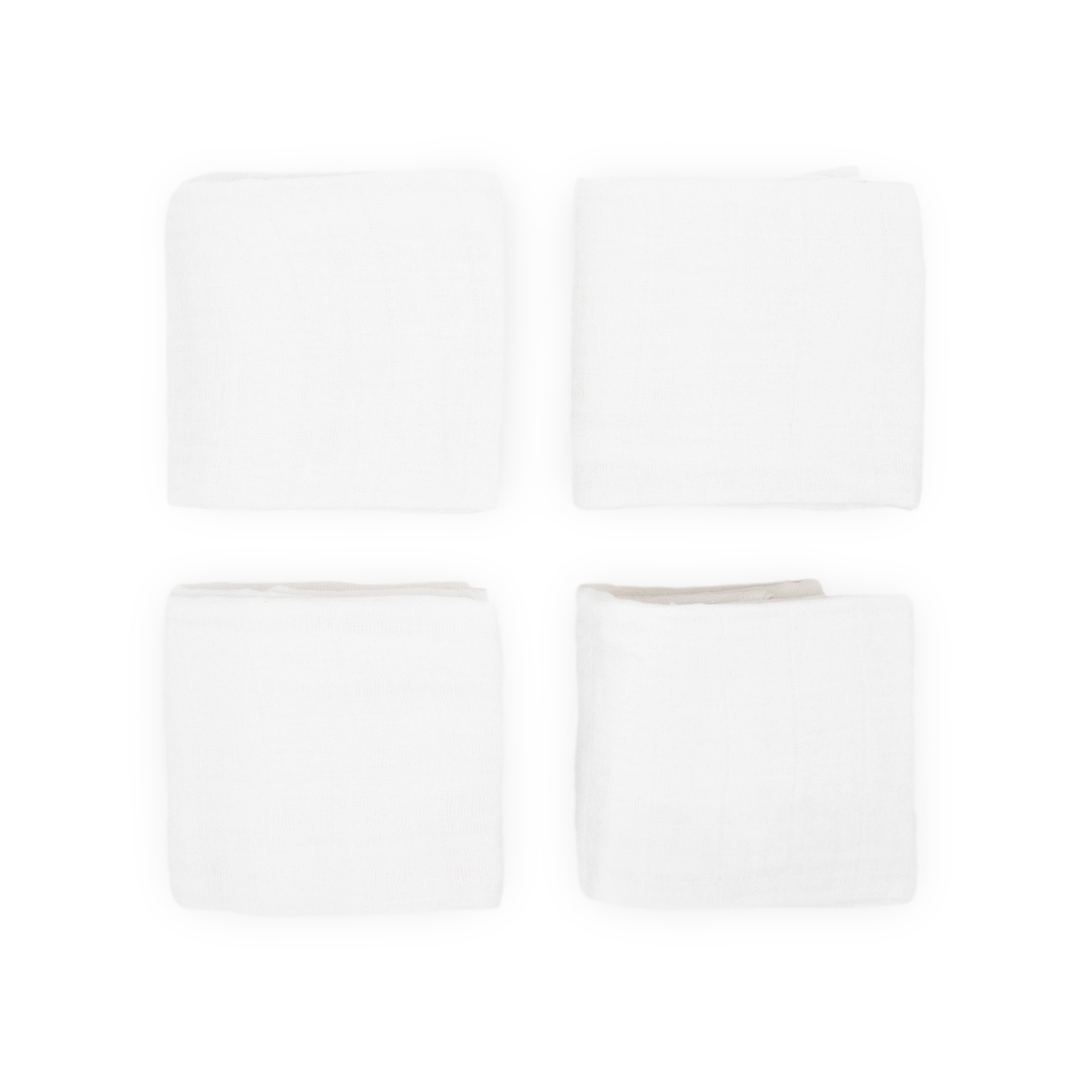 Cotton Muslin Squares 4 Pack - White