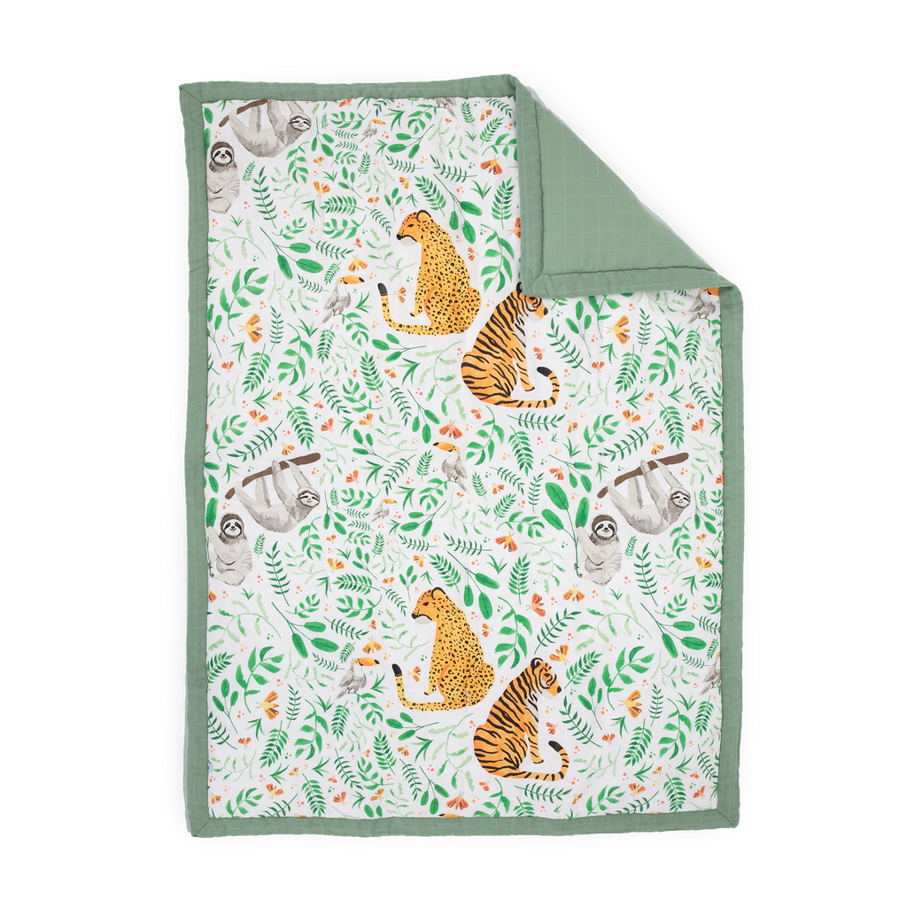 Cotton Muslin Toddler Bedding 3 Piece Set Mighty Jungle Little