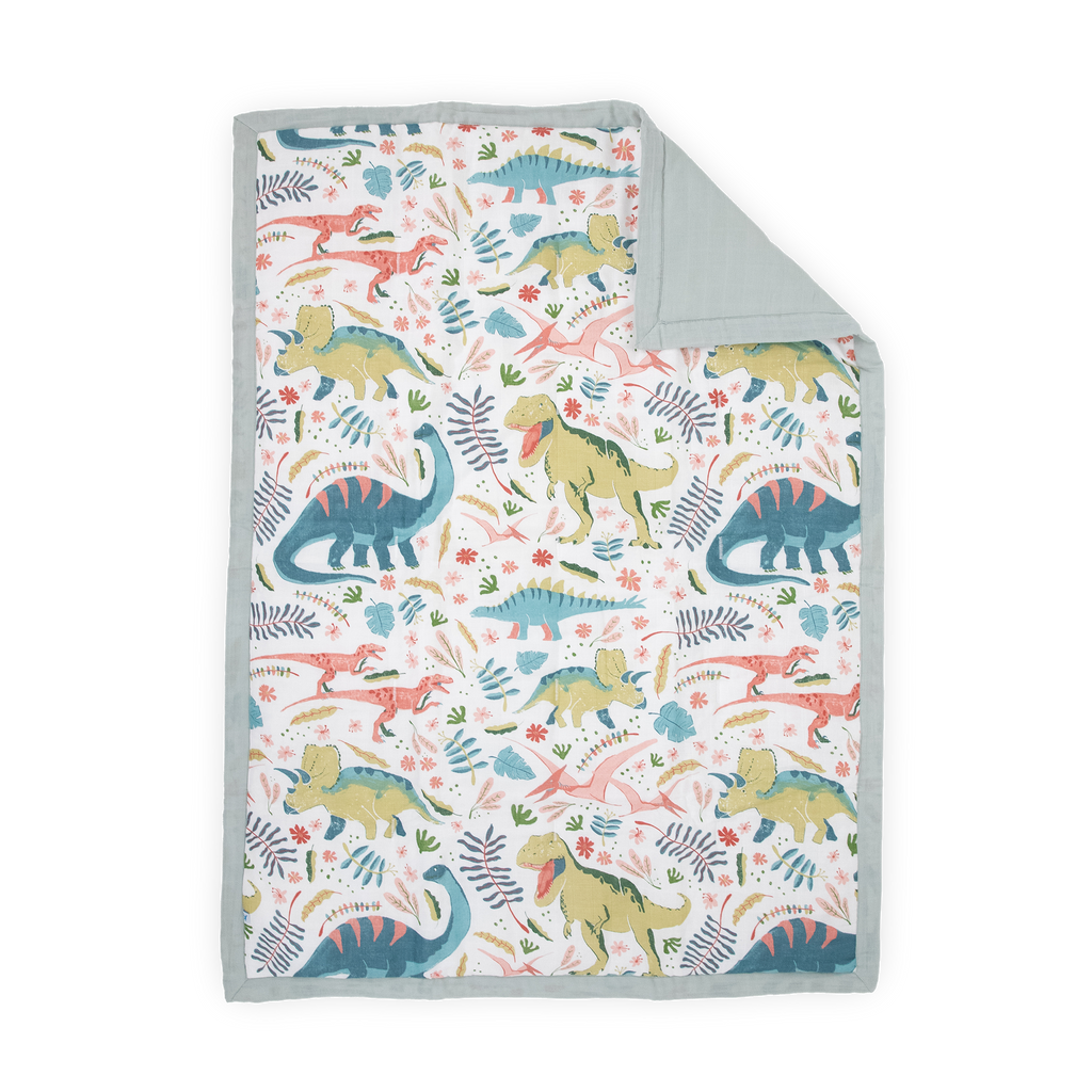 Cotton Muslin Toddler Comforter Boho Dino Little Unicorn USA