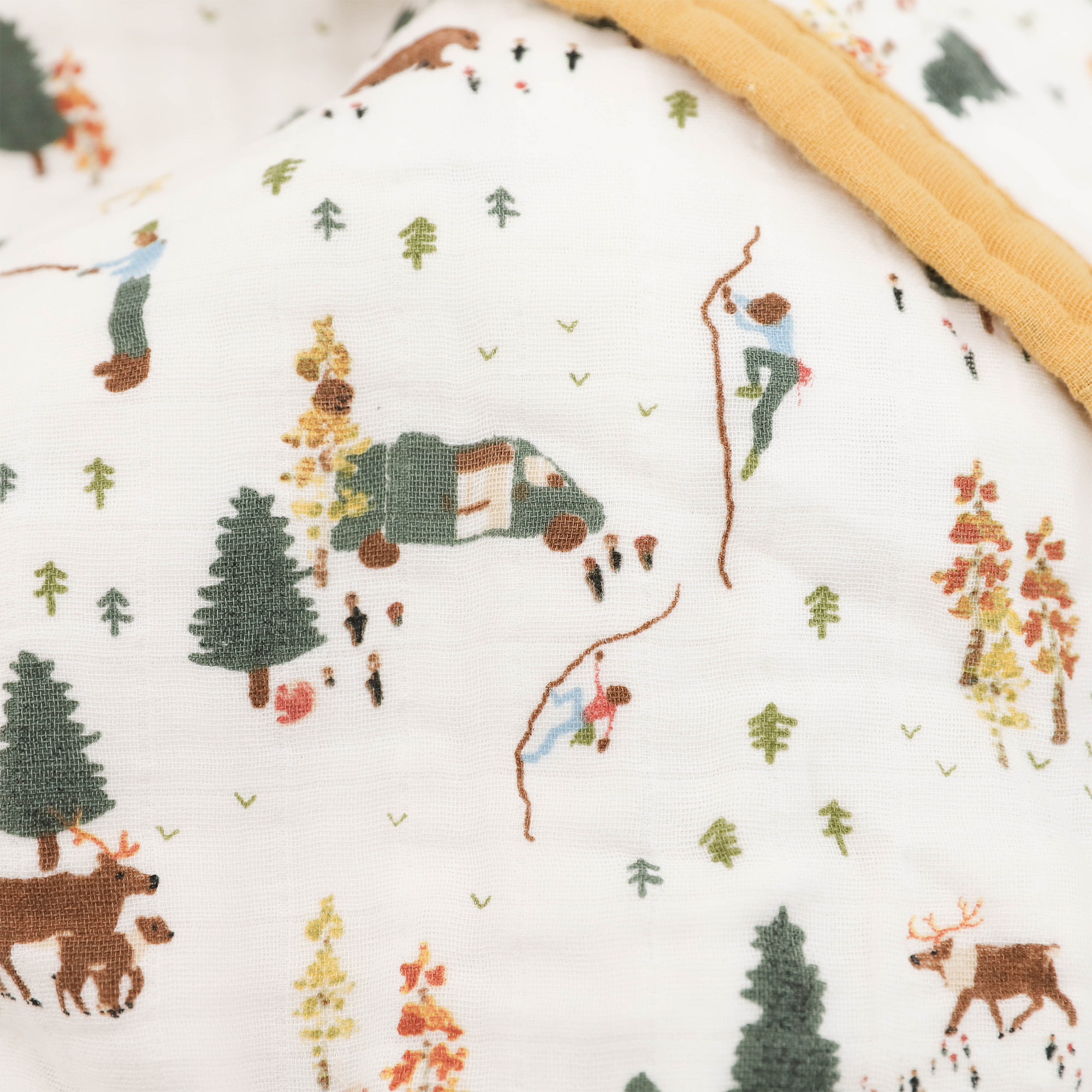 Organic Cotton Muslin Quilted Throw - Alpine Adventure