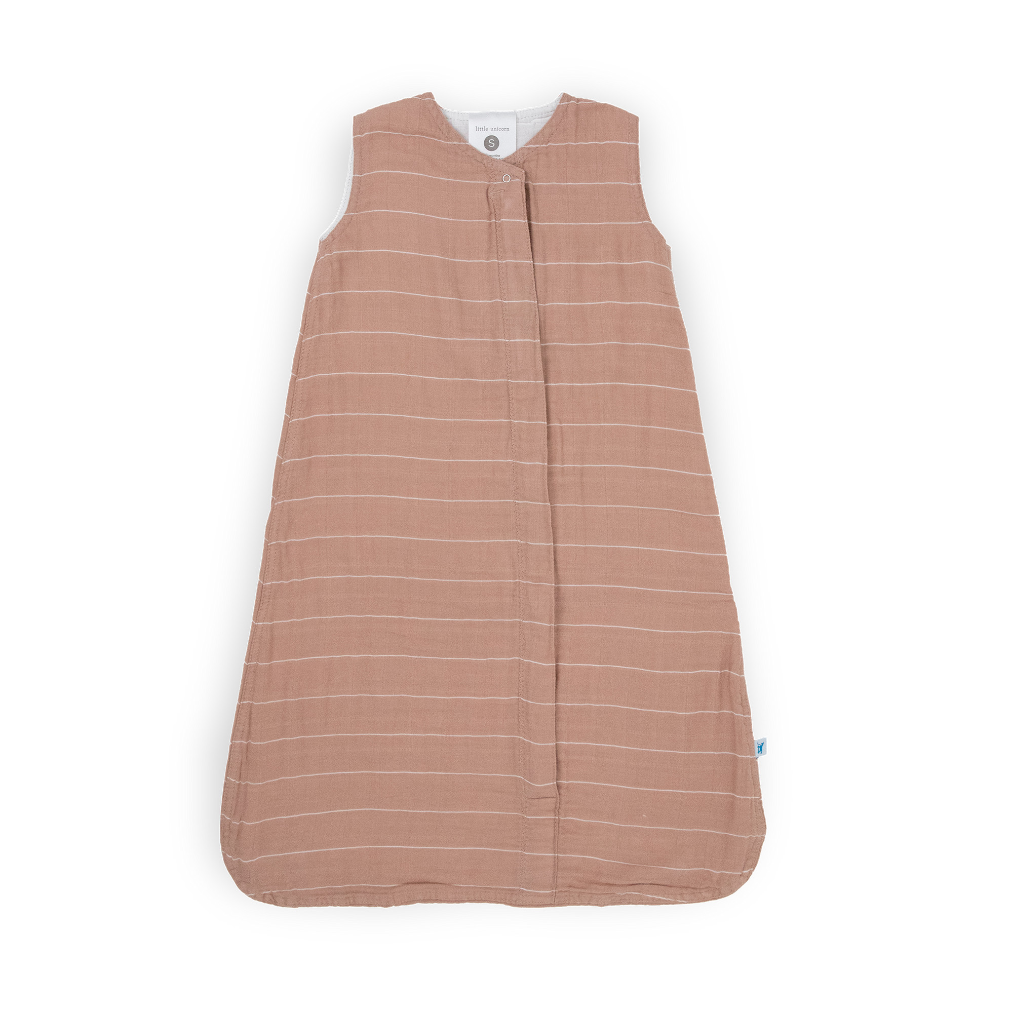 little unicorn schlafsack Little Unicorn Cotton Muslin Sleep Bag-Mauve Stripe Large