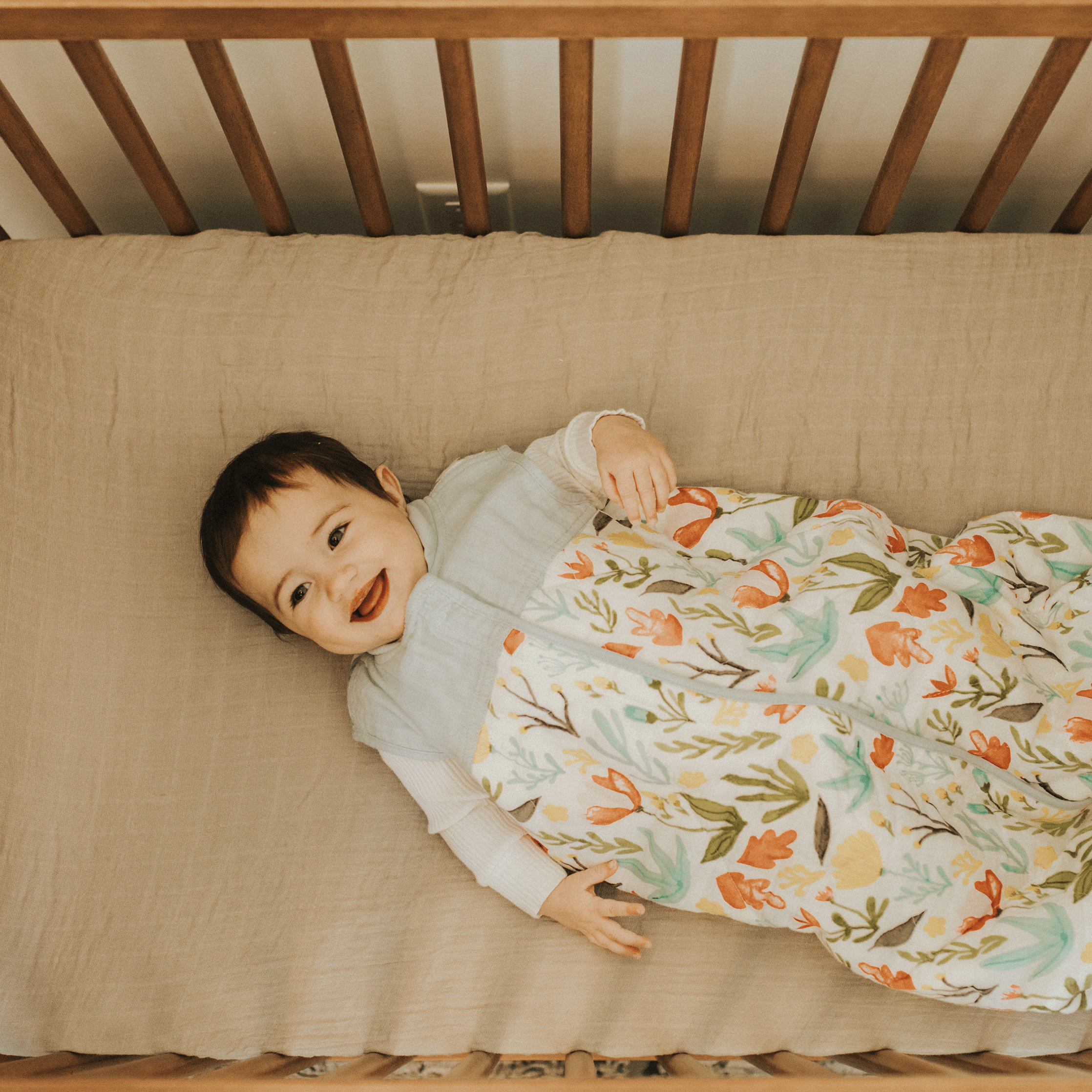 Quilted sleeping online bag baby