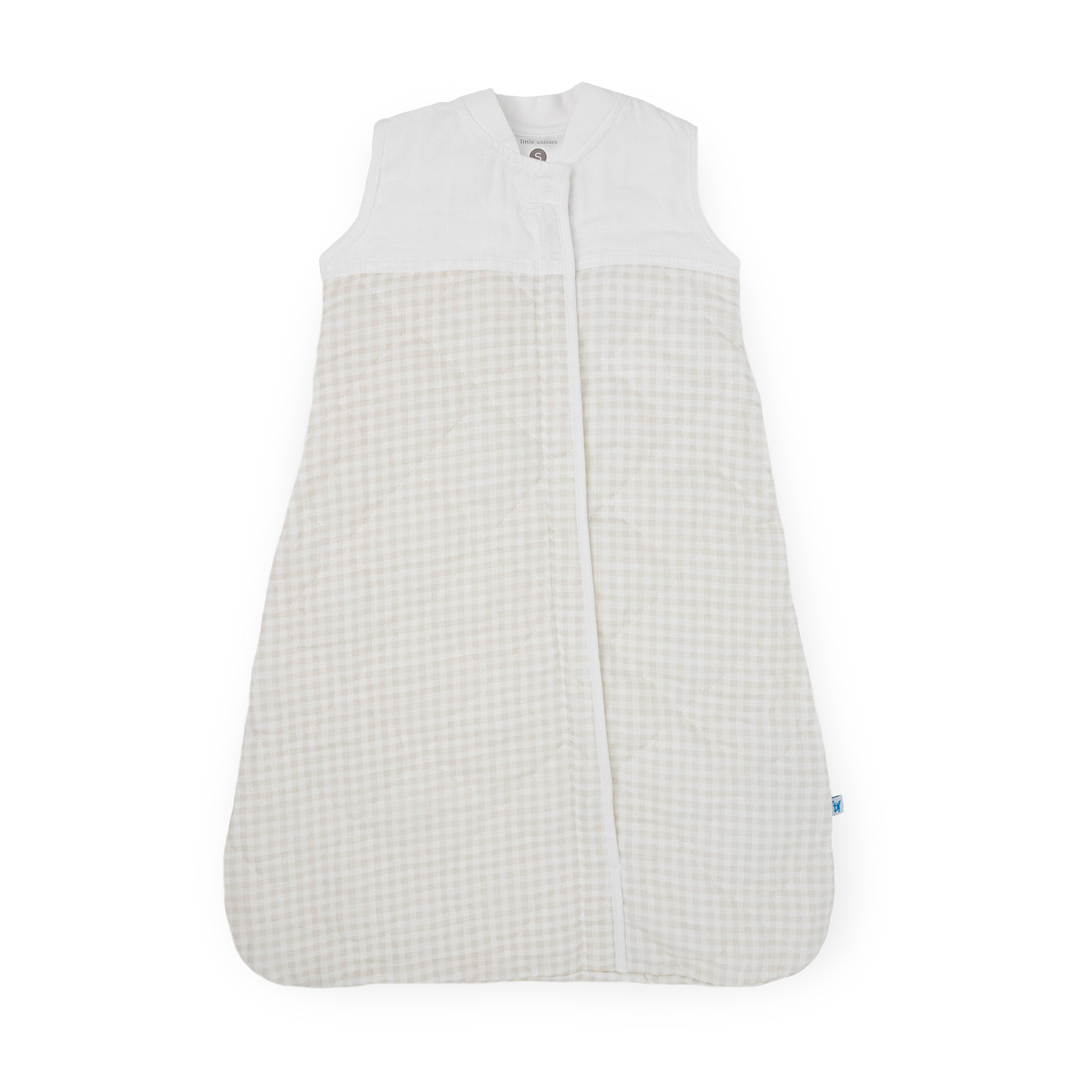 schlafsack little company Baby Sleep Sack in Taupe Cross | Cotton Muslin Sleep Bag