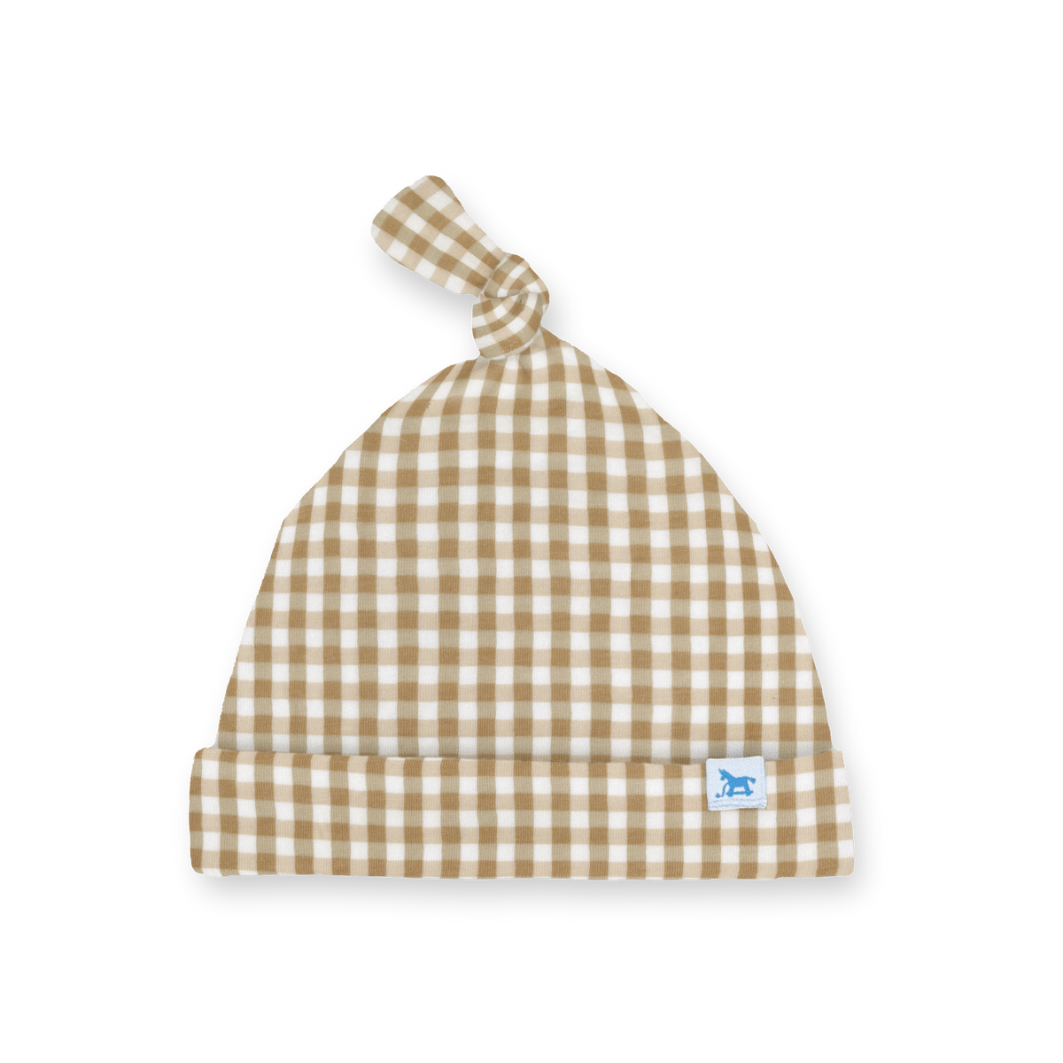 Stretch Knit Hat - Cinnamon Gingham – Little Unicorn USA