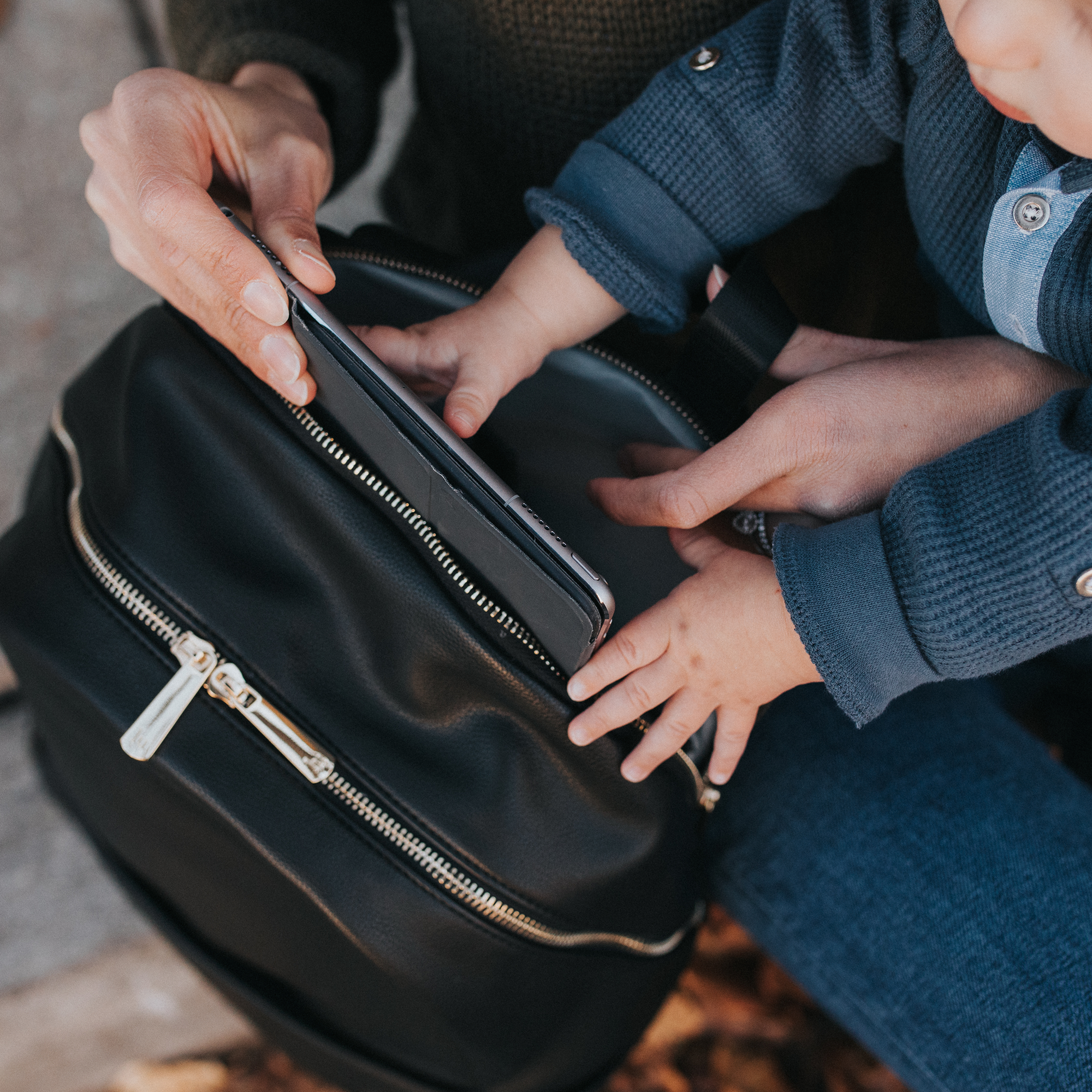 Skyline Backpack Black - Gold Hardware