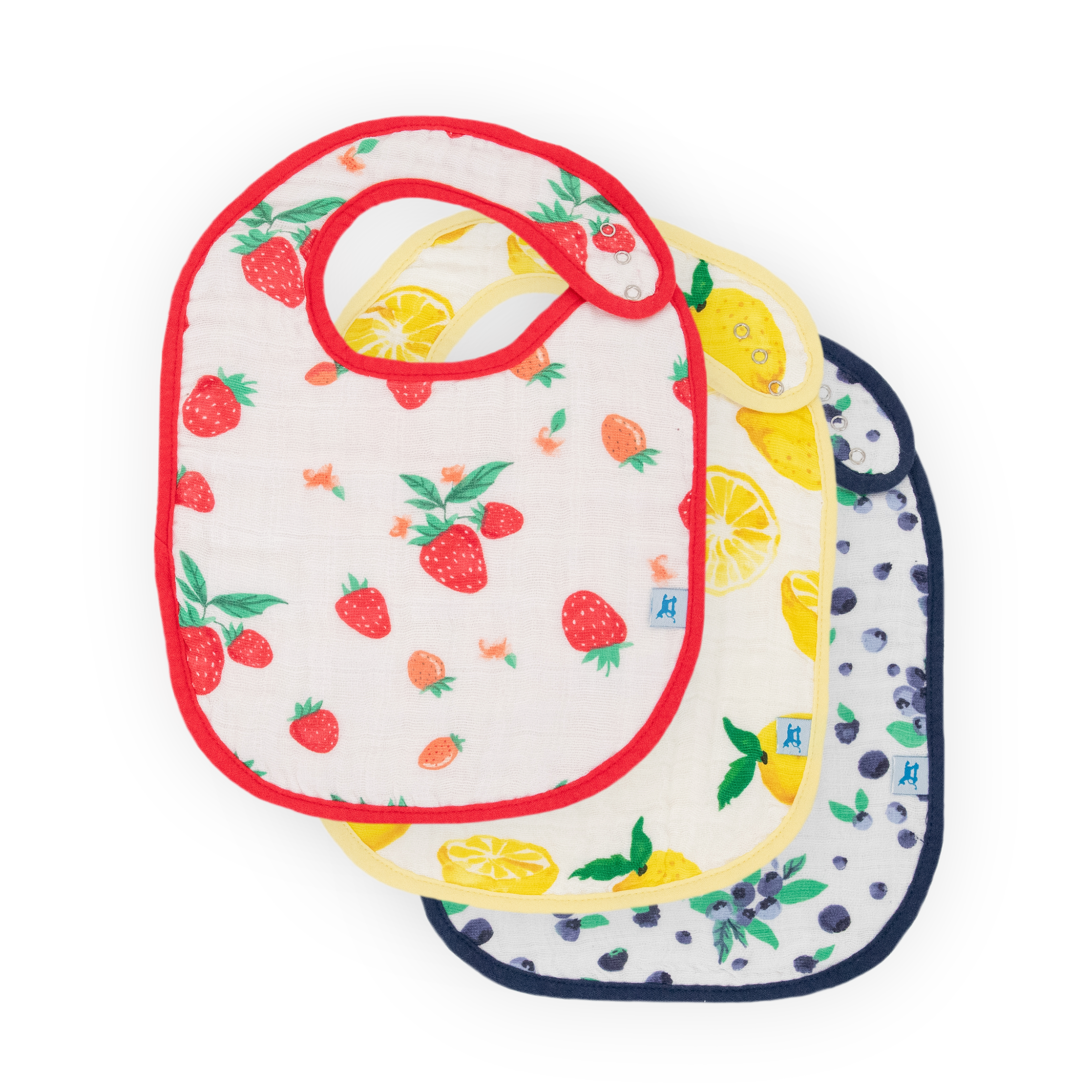 Cotton Muslin Classic Bib 3 pack - Berry Lemonade