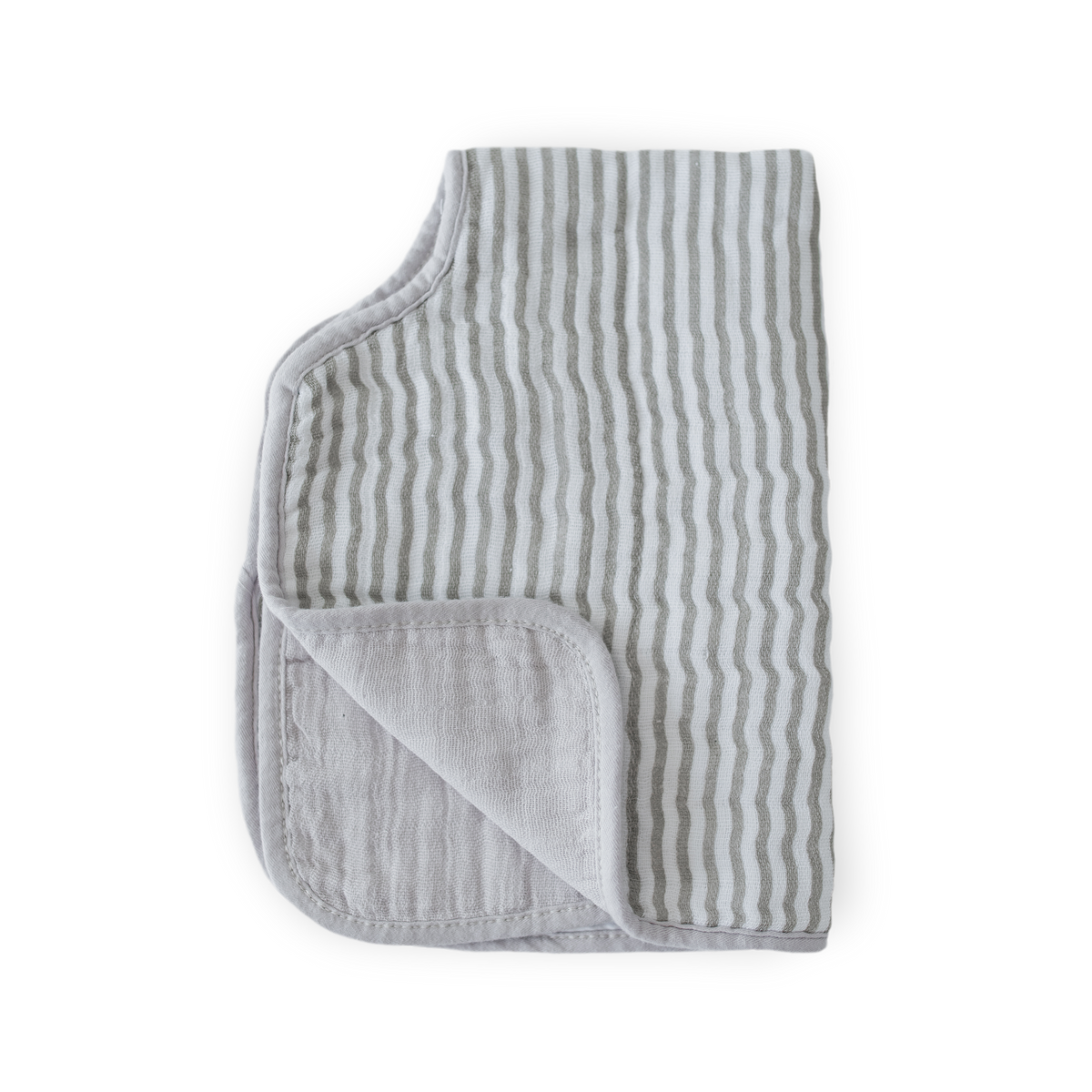 Cotton Muslin Burp Cloth Grey Stripe Little Unicorn USA
