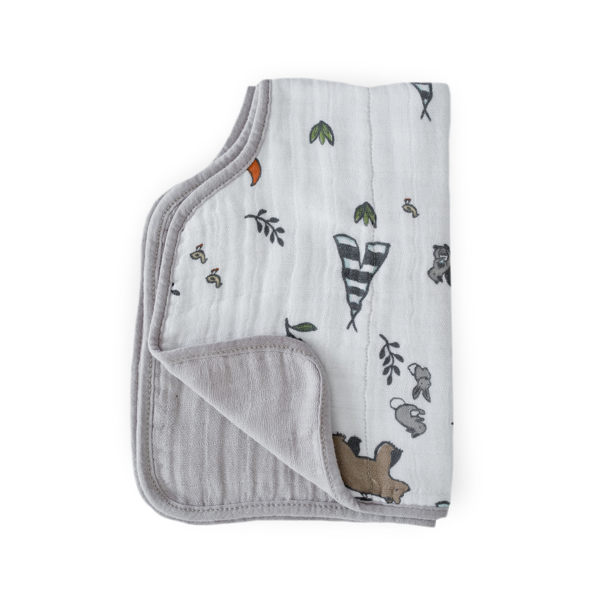Cotton Muslin Burp Cloth Forest Friends Little Unicorn USA