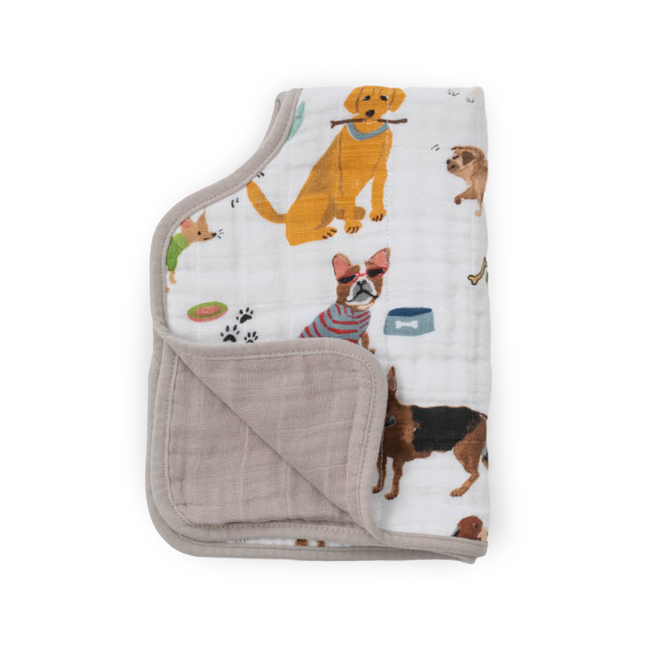 Cotton Muslin Burp Cloth - Woof – Little Unicorn USA