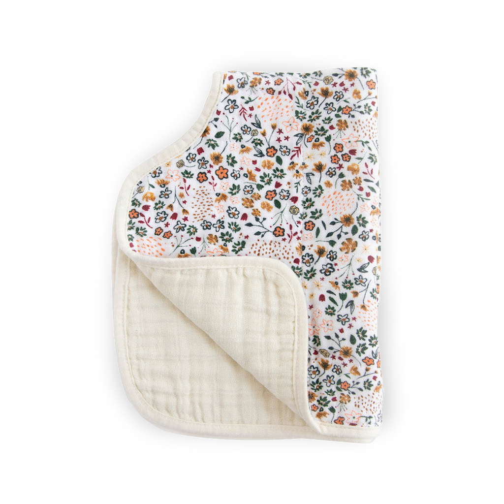 Cotton Muslin Burp Cloth Pressed Petals Little Unicorn USA