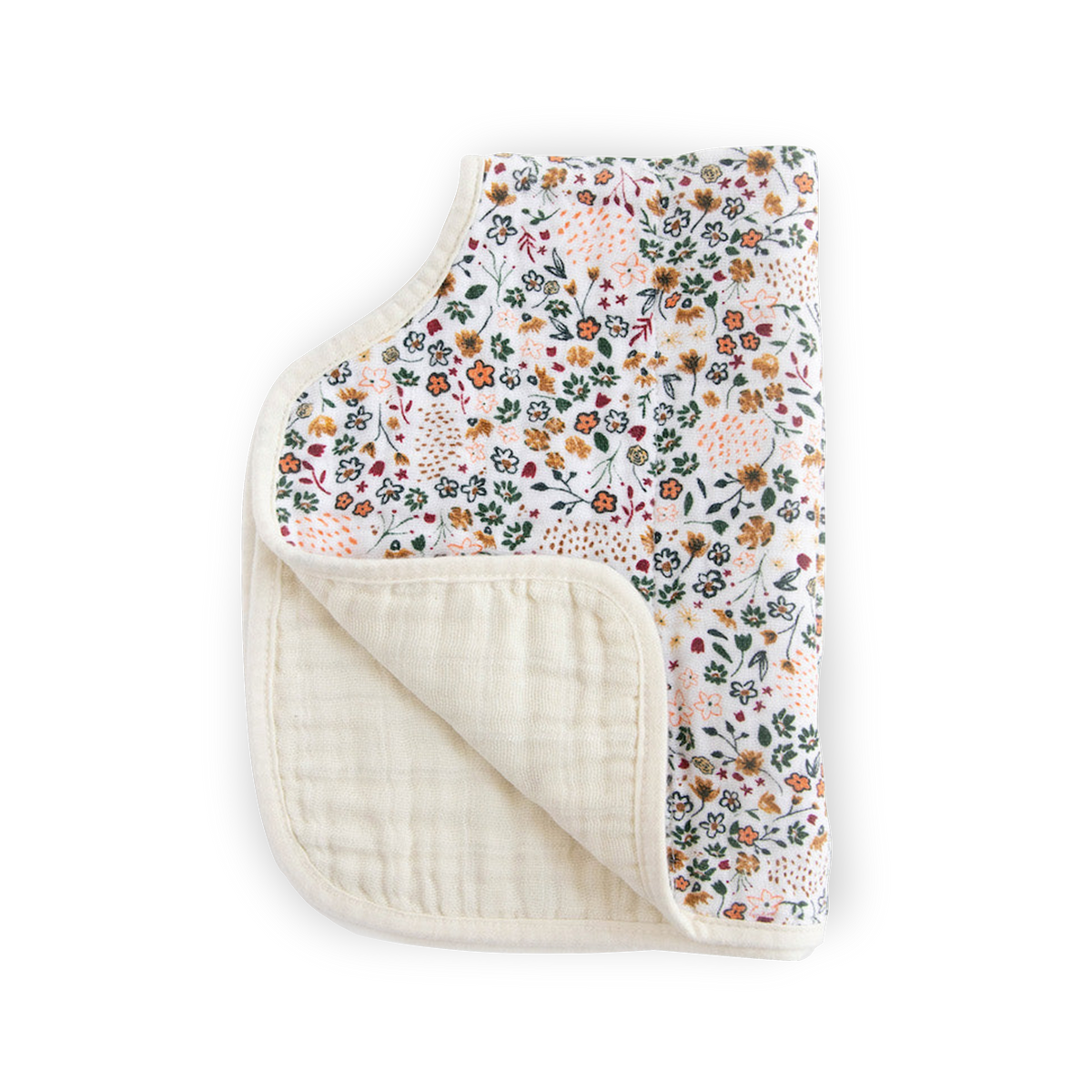 Cotton Muslin Burp Cloth Pressed Petals Little Unicorn USA