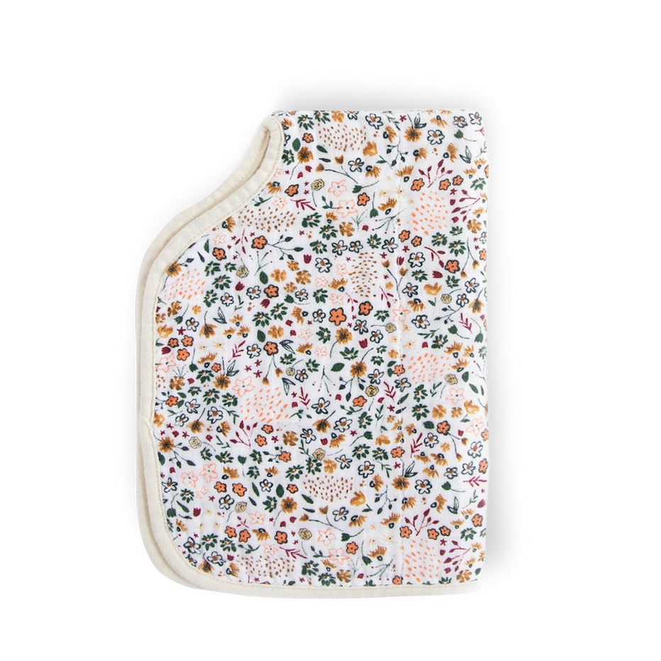 Cotton Muslin Burp Cloth Pressed Petals Little Unicorn USA