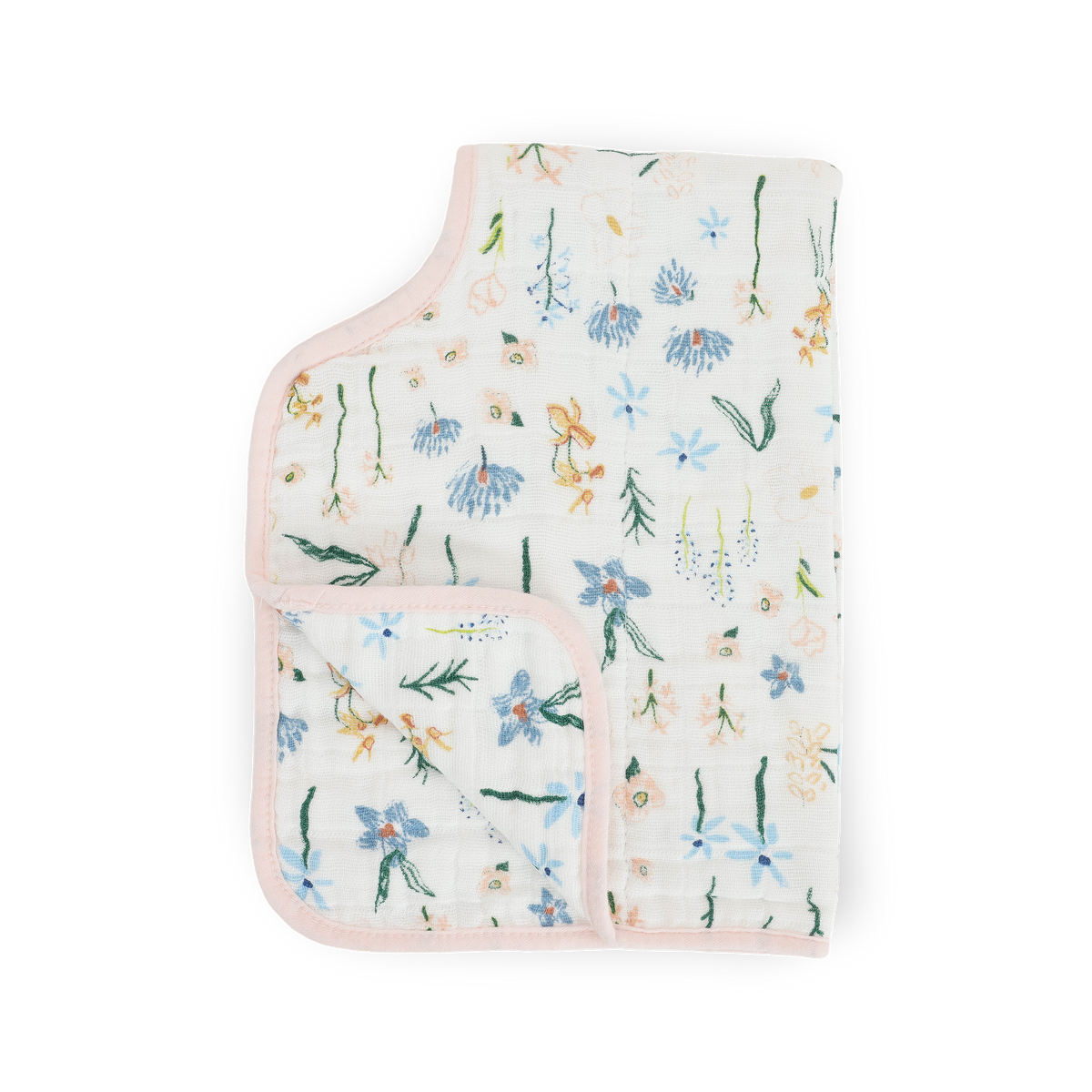 Cotton Muslin Burp Cloth - Pastel Petals