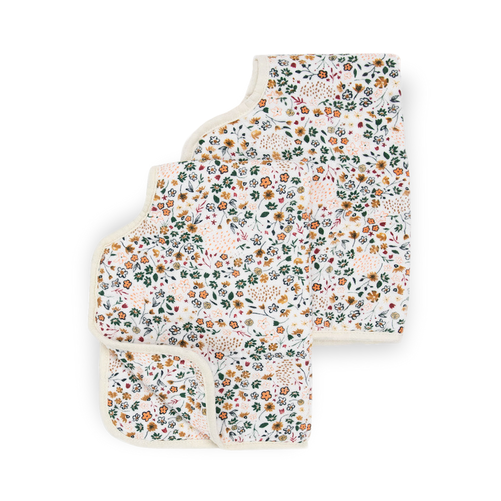 Cotton Muslin Burp Cloth 2 Pack Pressed Petals Little Unicorn USA