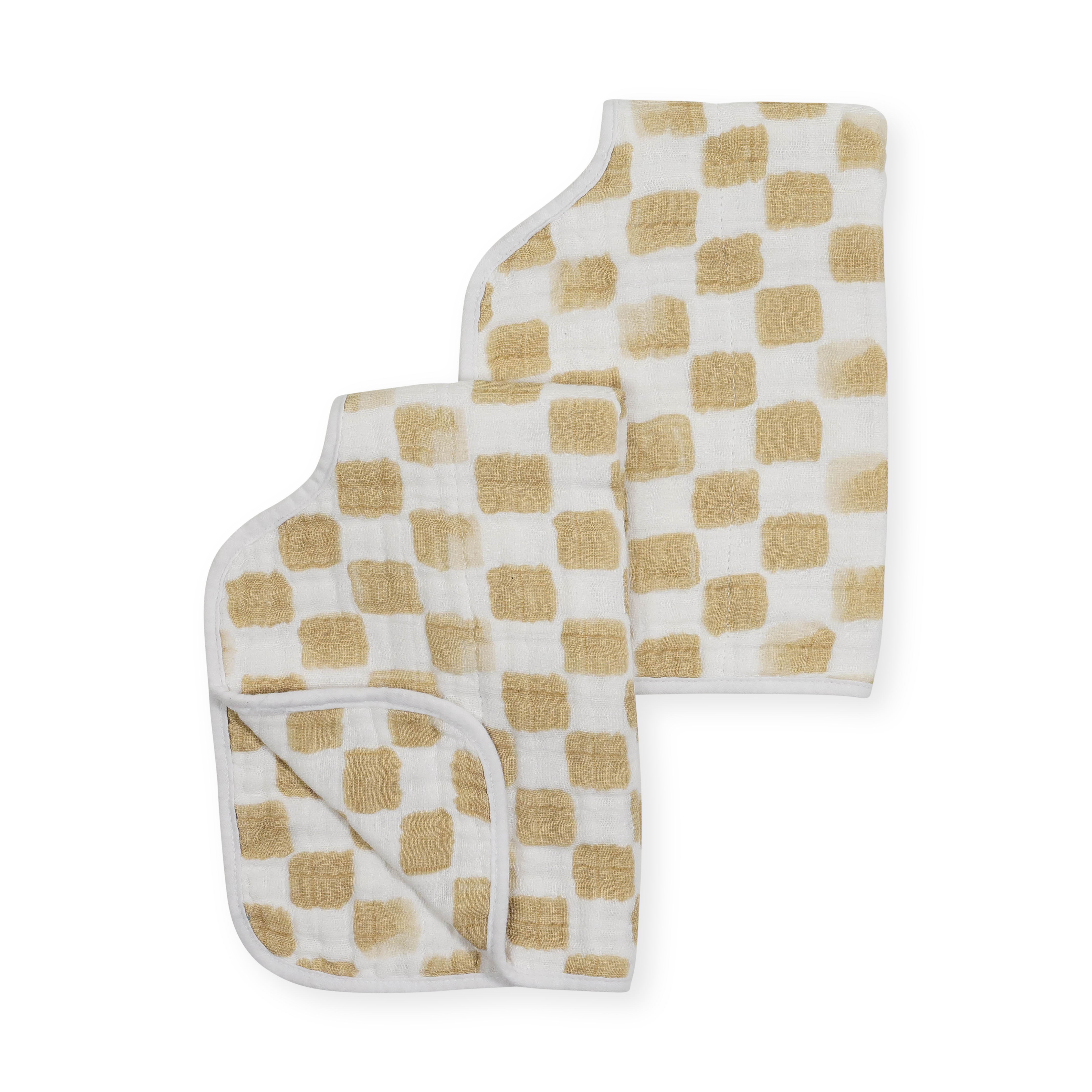 Cotton Muslin Burp Cloth 2 Pack - Adobe Checker