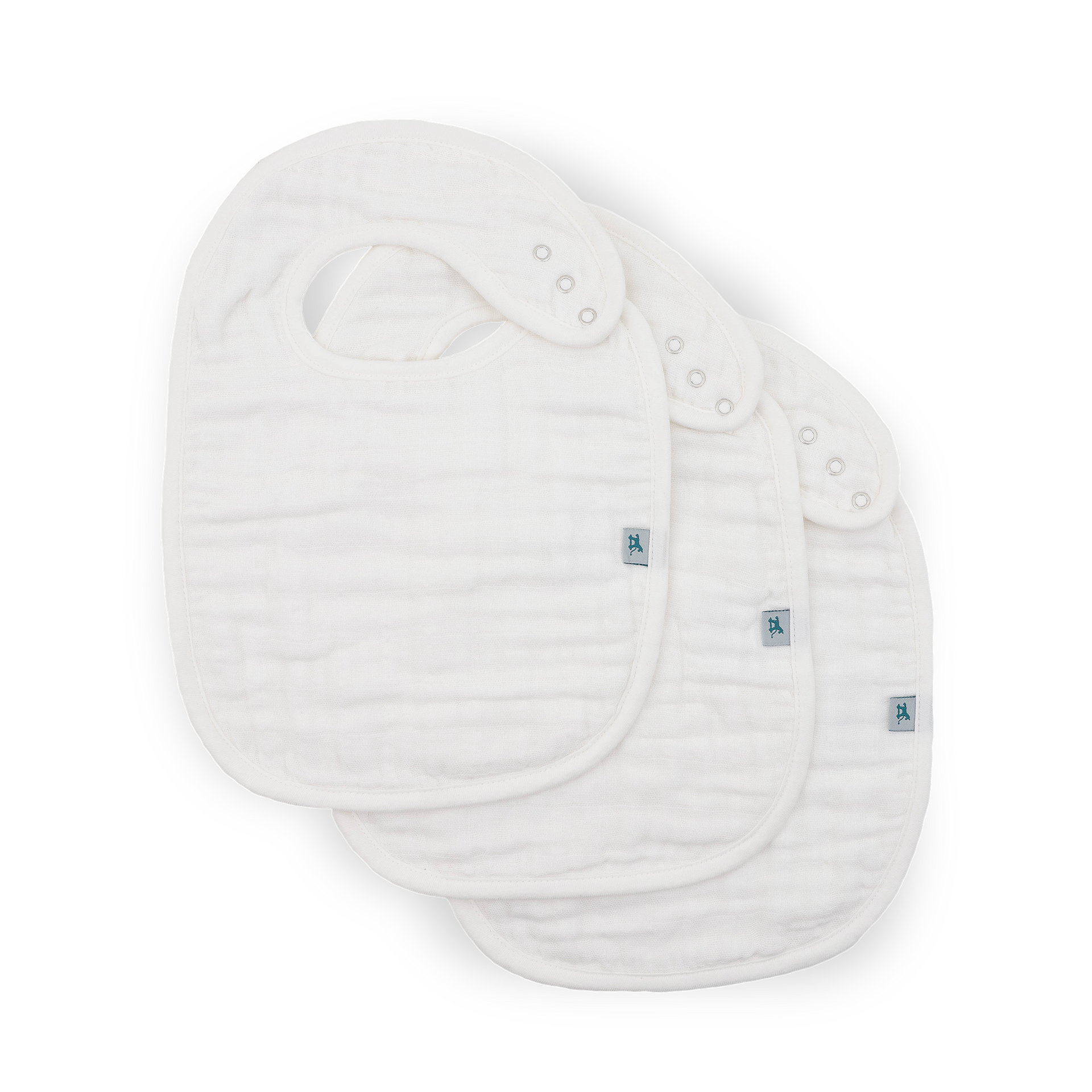 Infant Bibs Muslin Bib Organic Cotton Muslin Classic Bib Pack White