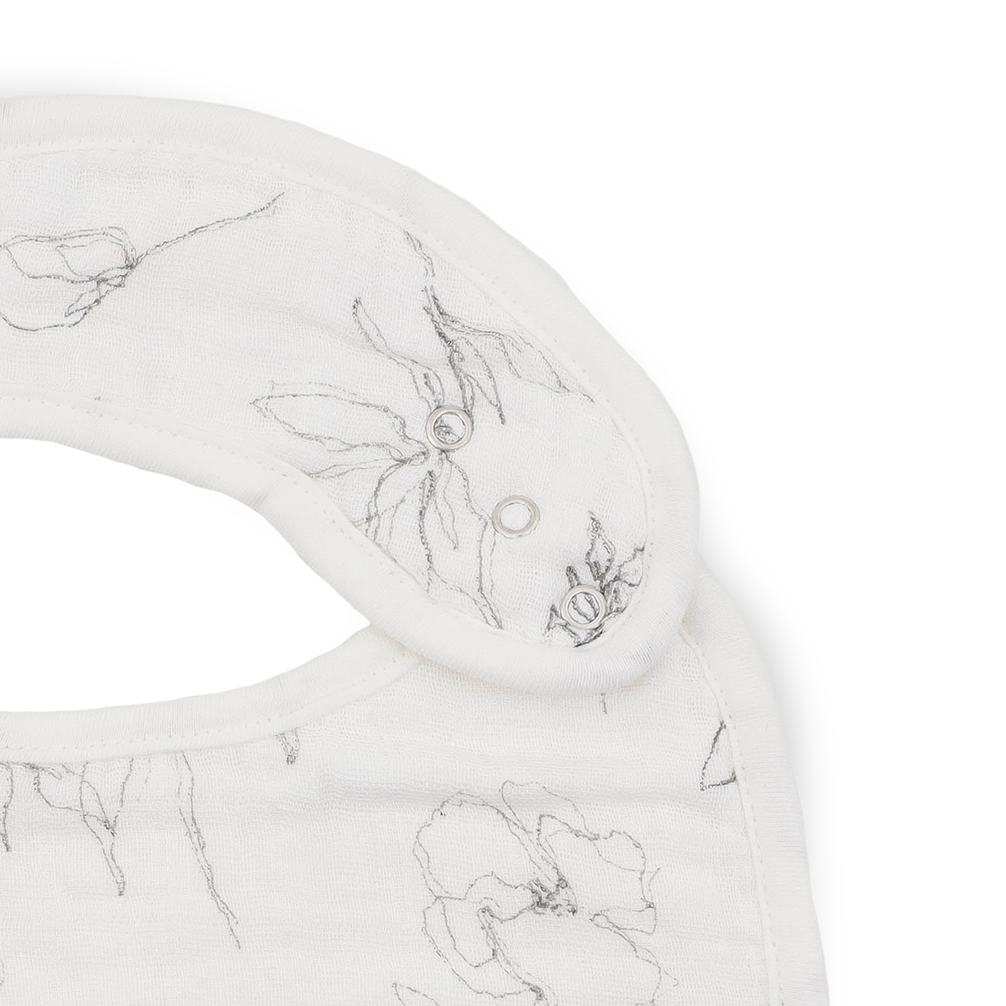 Organic Cotton Muslin Classic Bib 3 Pack - Watercolor Floret