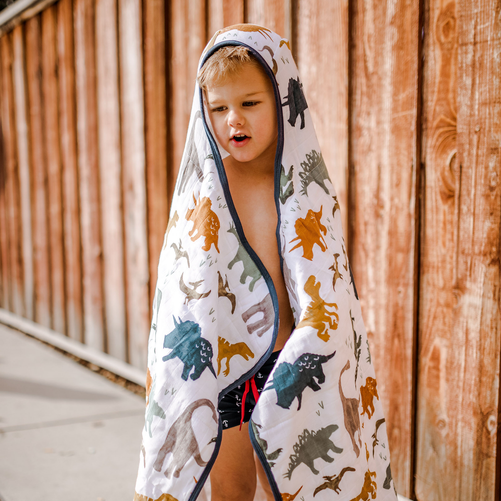 Toddler Hooded Towel - Dino Friends