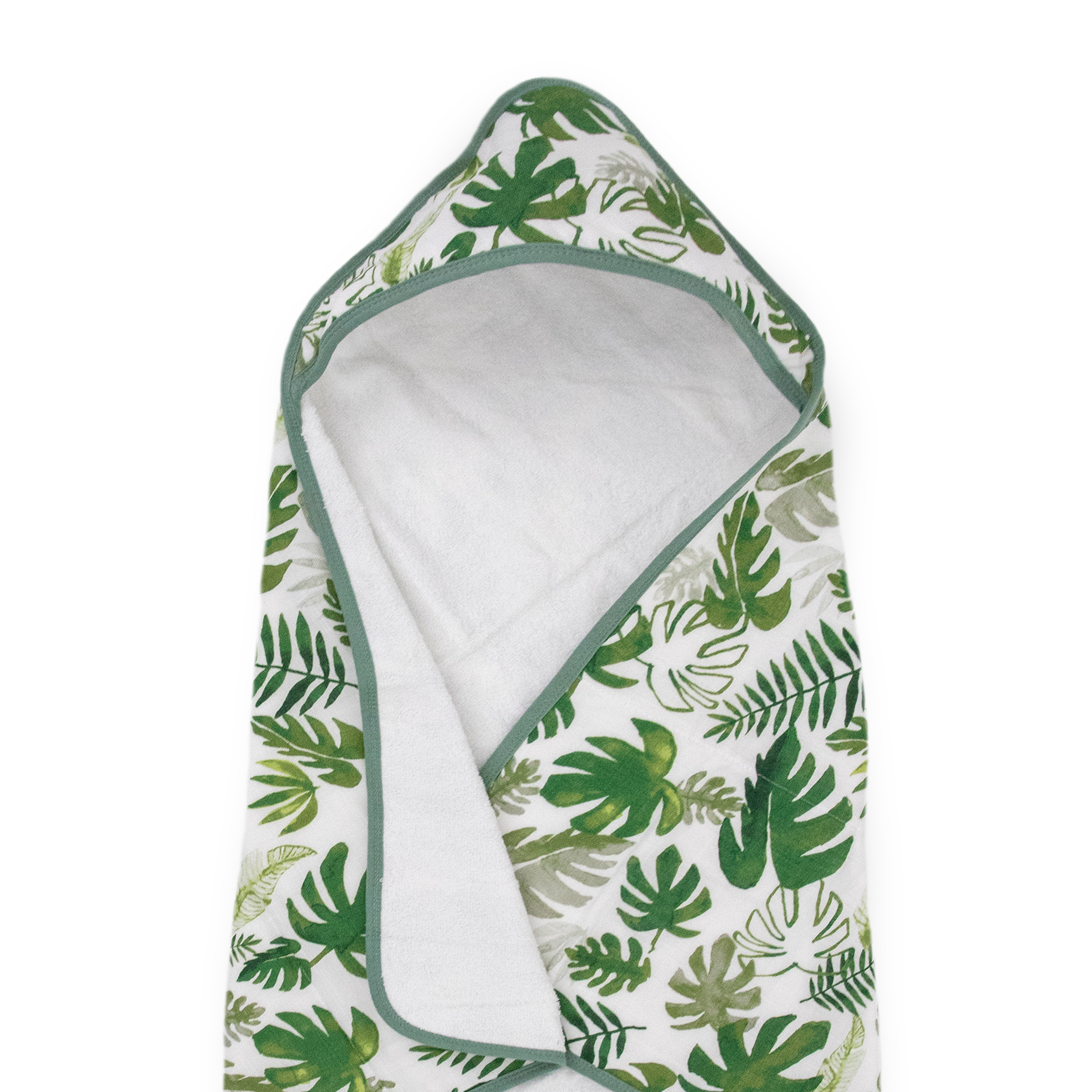 Infant Hooded Towel - Tropical Leaf