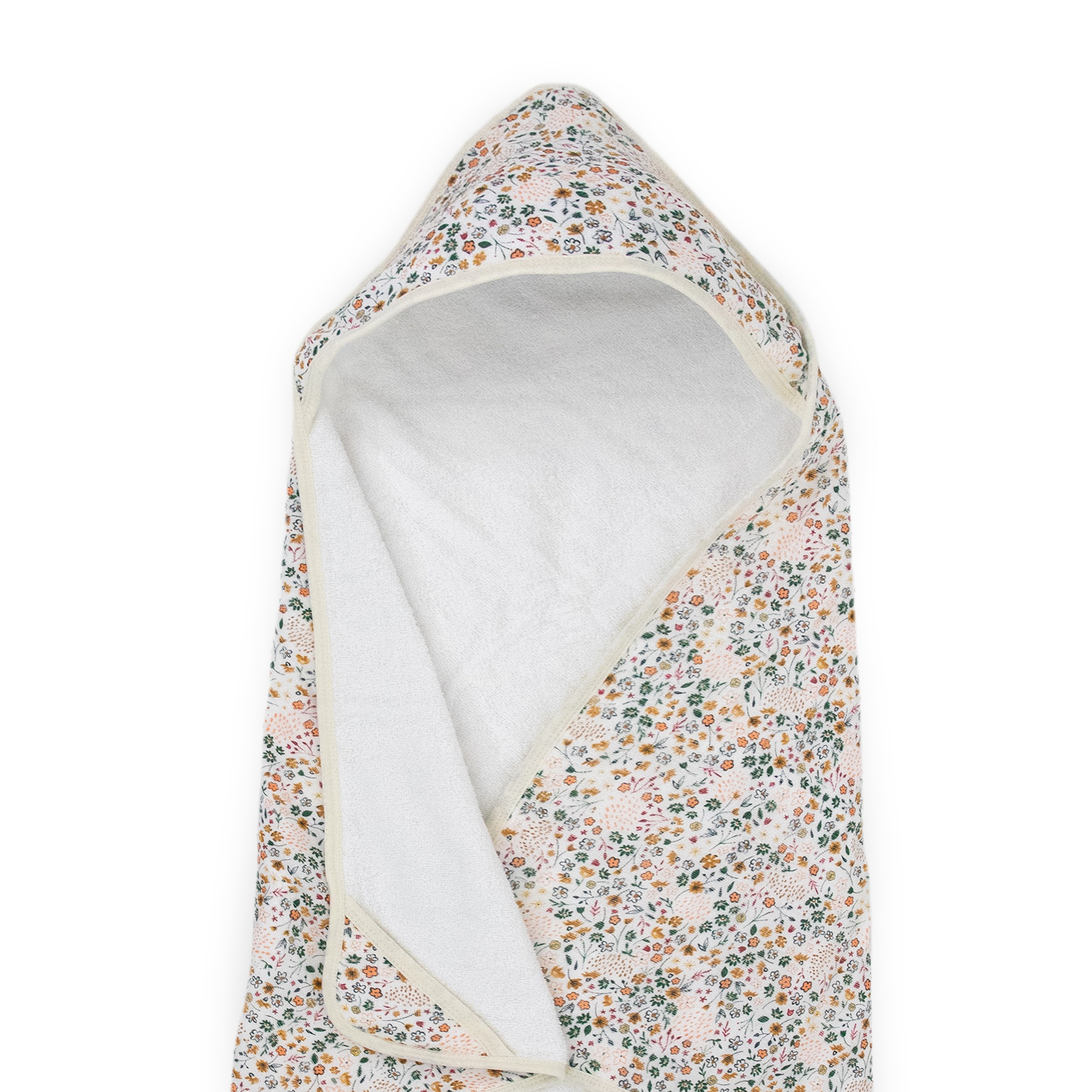 Infant Hooded Towel &amp; Washcloth Set - Pressed Petals