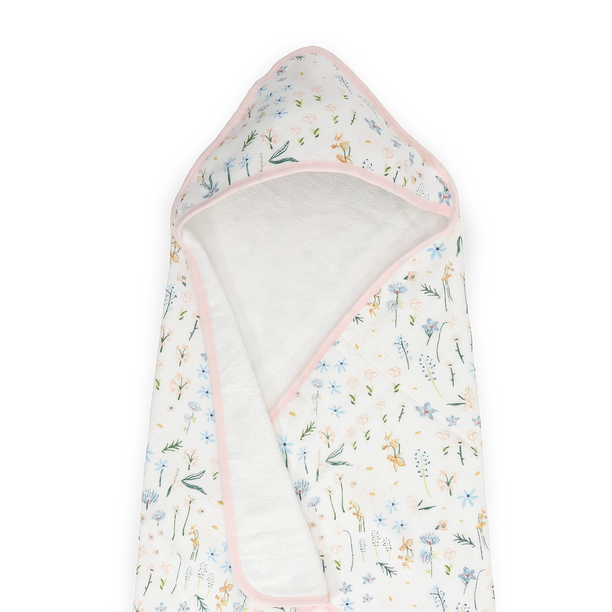 Infant Hooded Towel - Pastel Petals