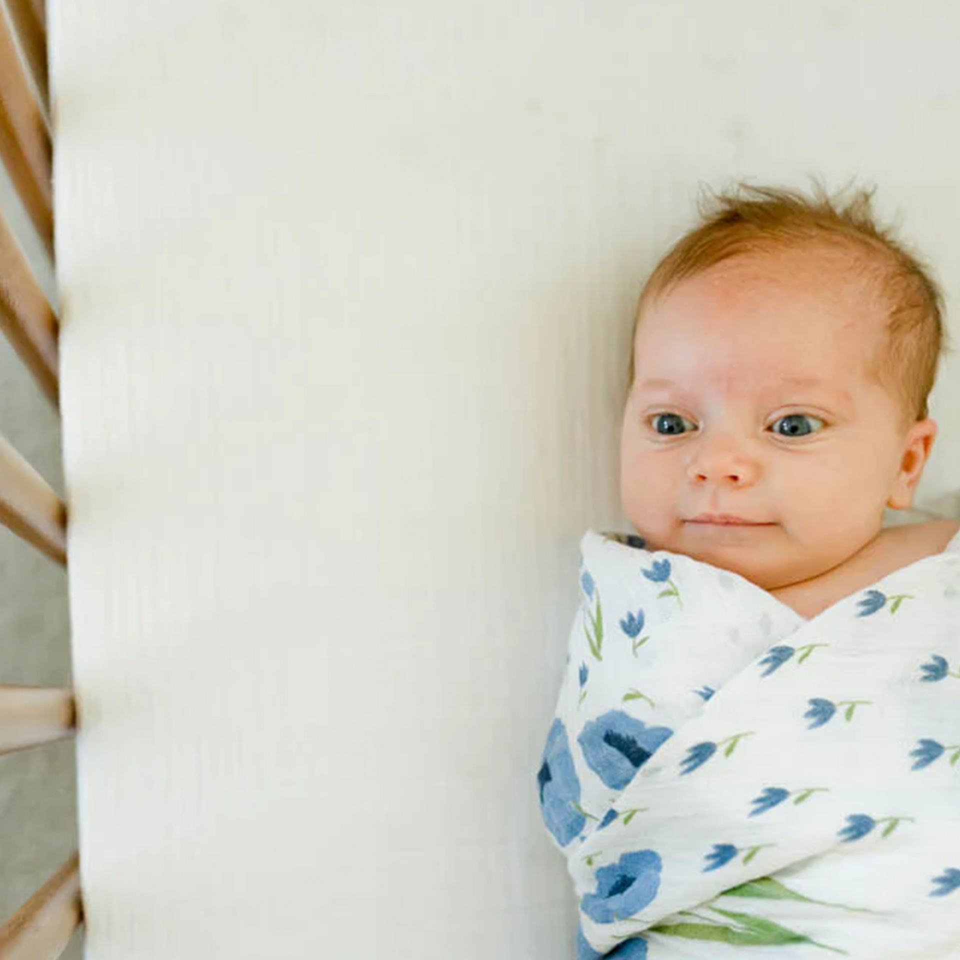 Cotton Muslin Crib Sheet White Little Unicorn USA